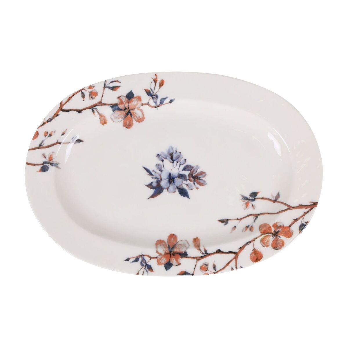 Bandeja de Aperitivos Toscana Flores Ovalado 30 x 20 x 2 cm (6 Unidades)
