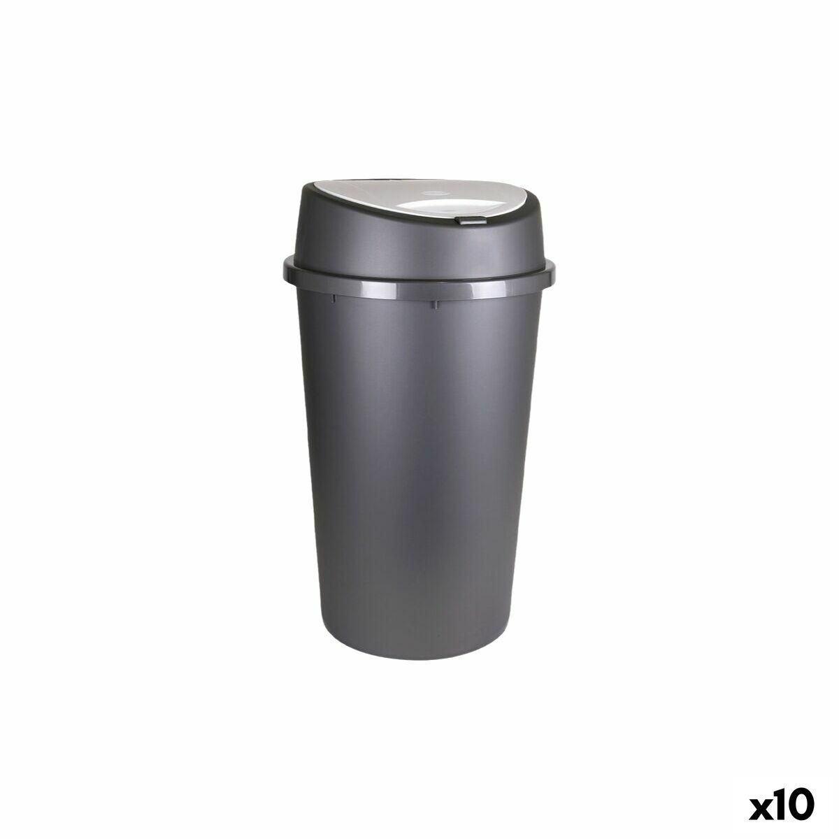 Cubo de basura Tontarelli Bingo Grafito 45 L (10 Unidades)