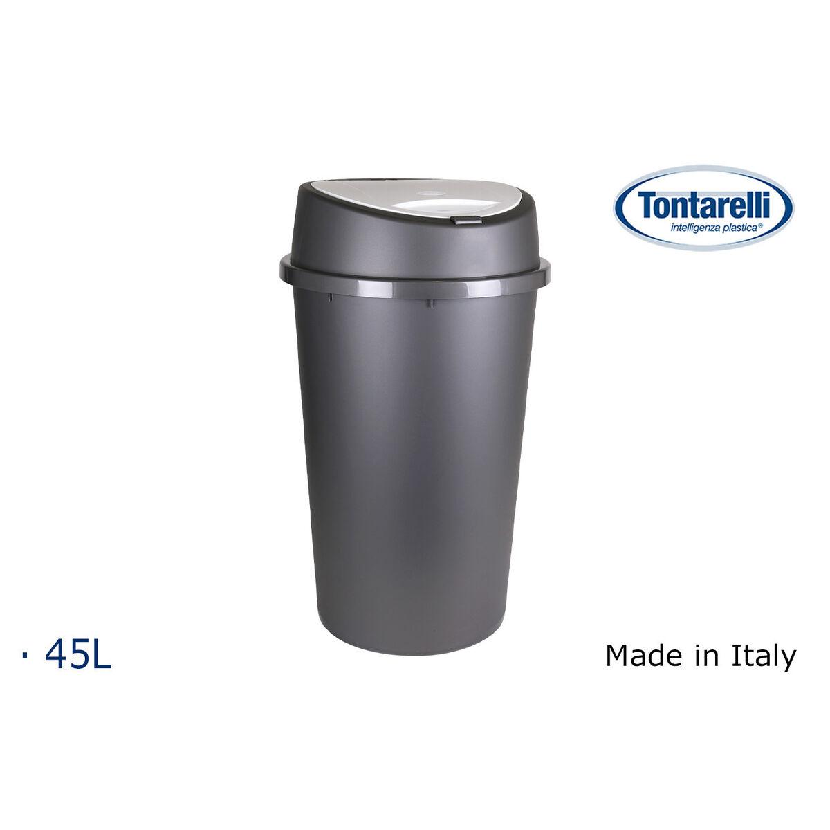 Cubo de basura Tontarelli Bingo Grafito 45 L (10 Unidades)