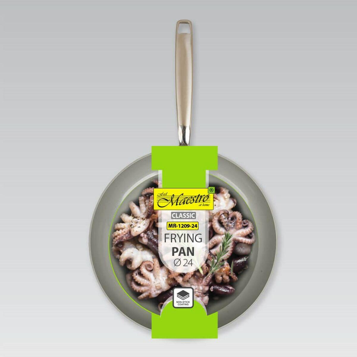 Sartén Feel Maestro MR-1209-24 Gris Acero Inoxidable Aluminio Ø 24 cm