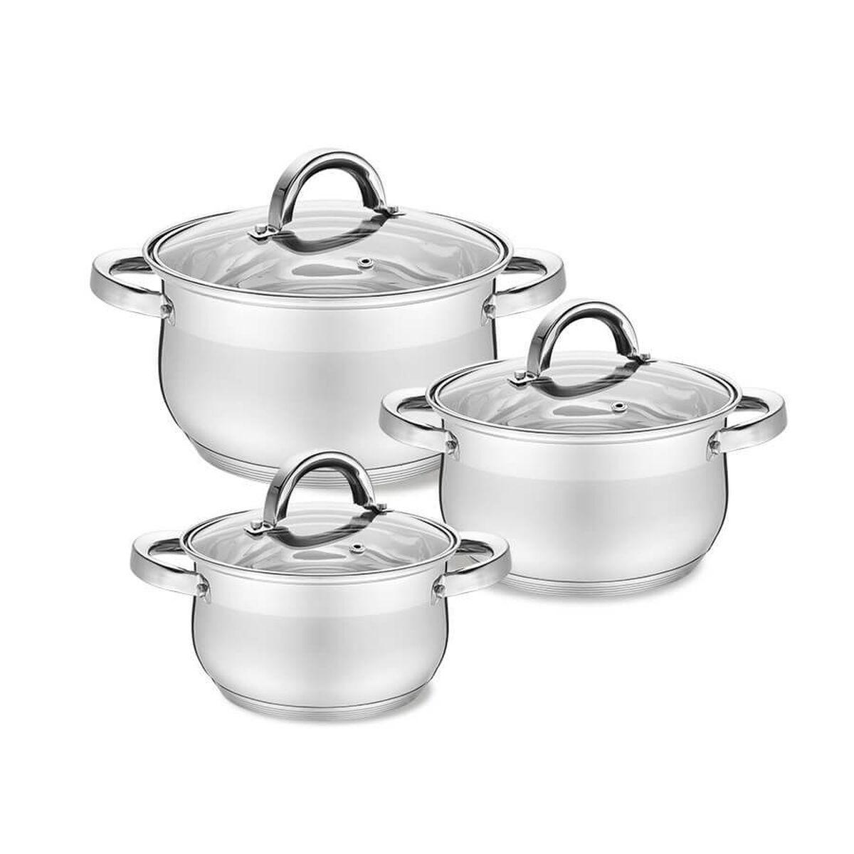 Sartén Feel Maestro MR-3522-6M Plateado Acero Acero Inoxidable Plástico Ø 24 cm Ø 20 cm Ø 16 cm