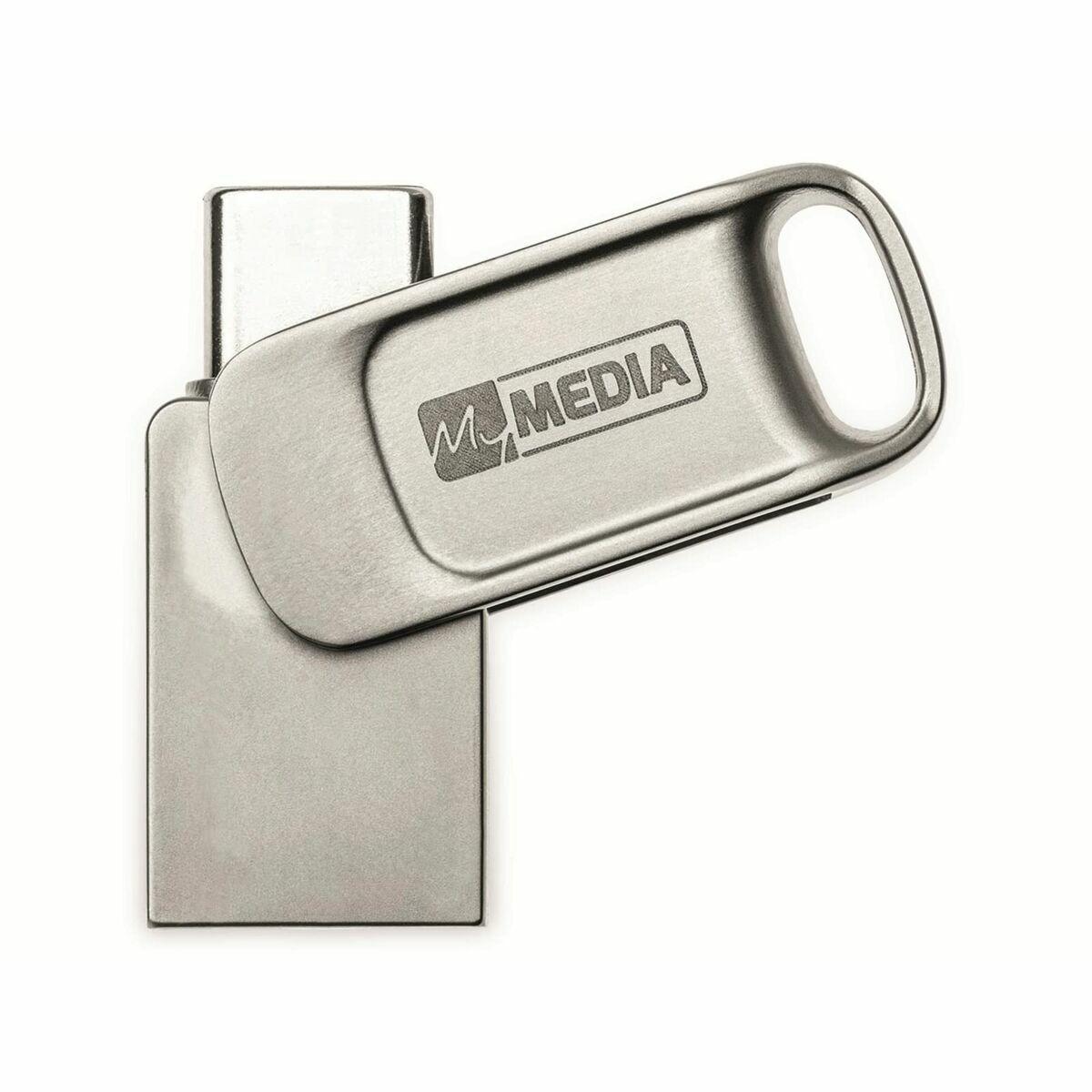 Pendrive MyMedia Plateado 128 GB