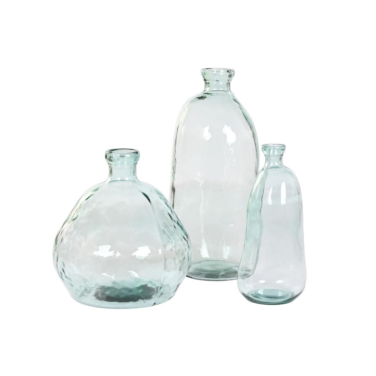 Jarrón Home ESPRIT Transparente Cristal reciclado 22 x 22 x 51 cm