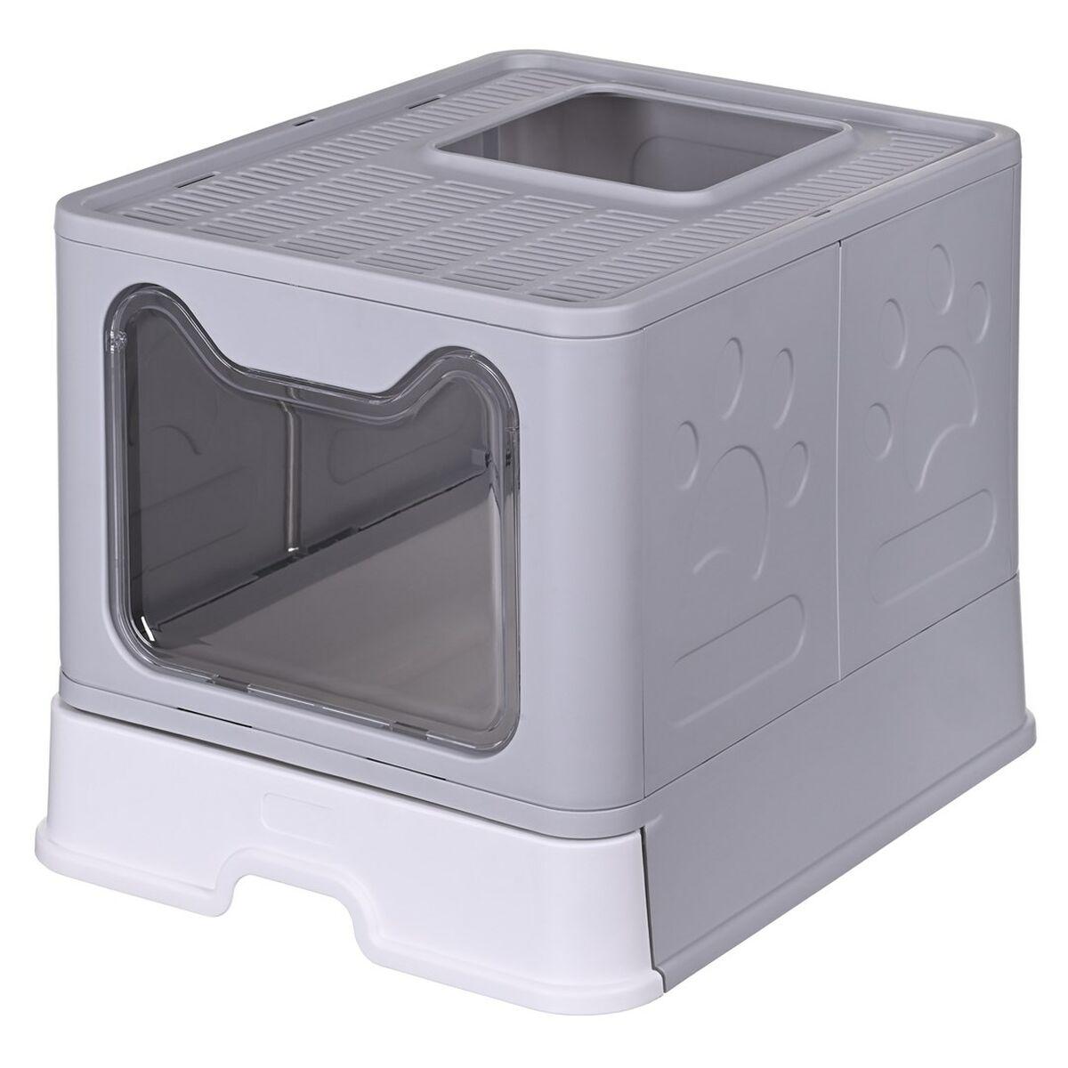 Arenero para Gatos Diamentiq Yoko Blanco Gris Plástico