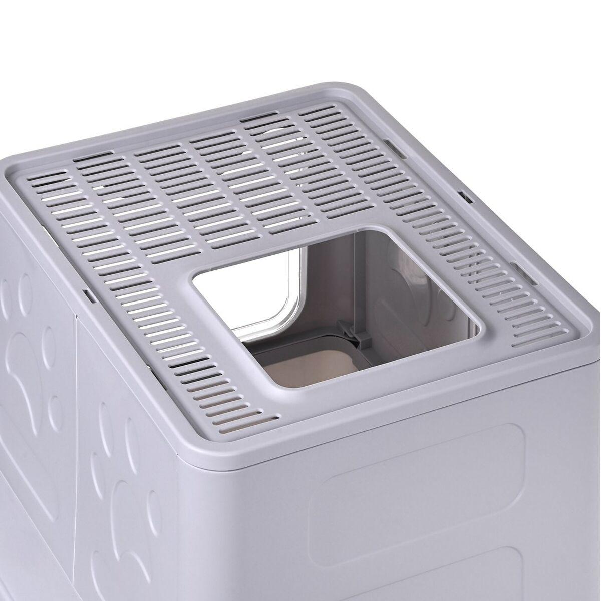 Arenero para Gatos Diamentiq Yoko Blanco Gris Plástico