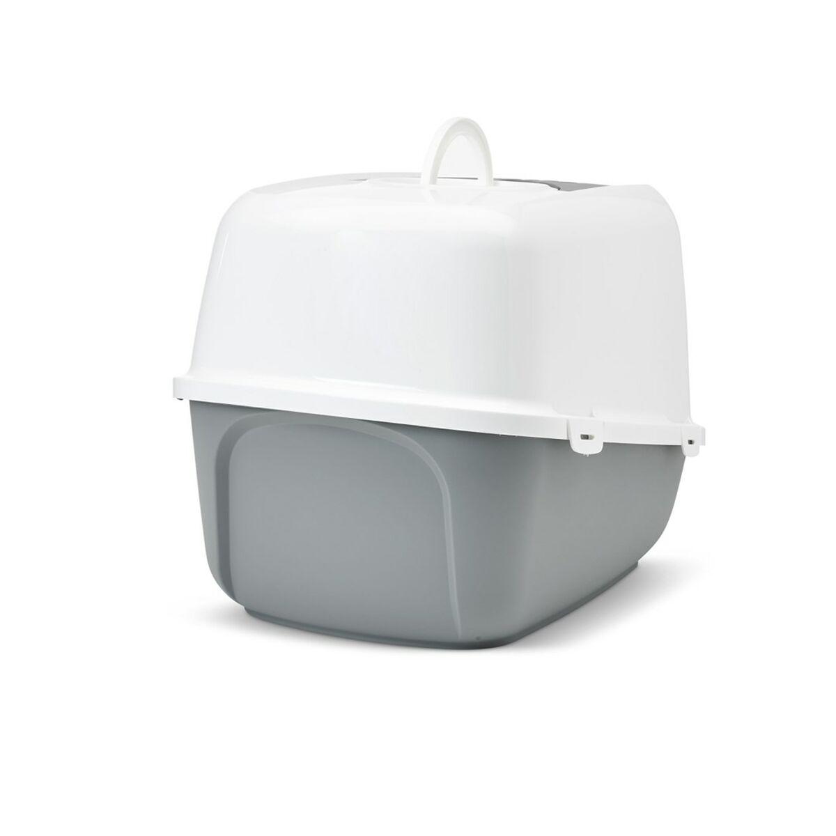 Arenero para Gatos Savic Nestor Jumbo Blanco Beige Plástico