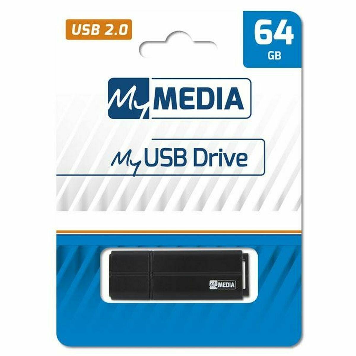 Memoria USB MyMedia Negro 64 GB