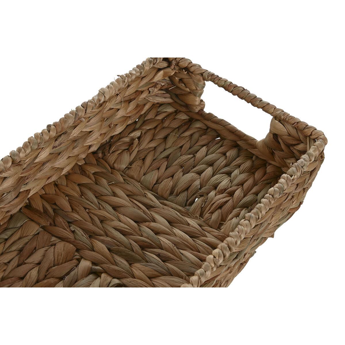 Juego de Bandejas Home ESPRIT Natural Tropical 40 x 26 x 9 cm (2 Unidades)