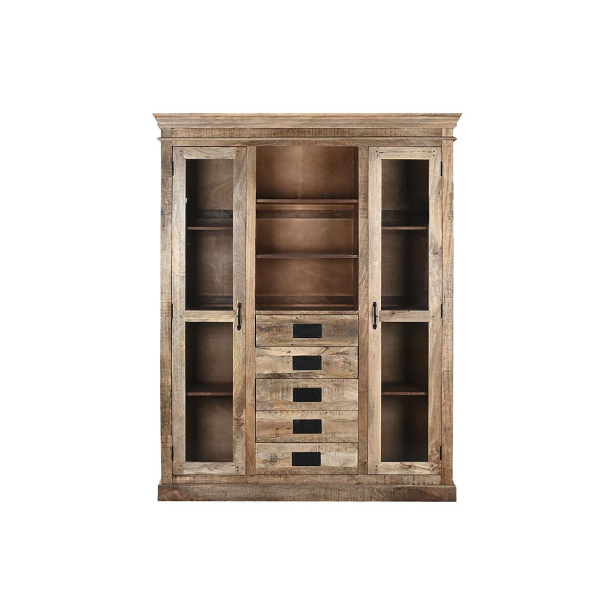 Vitrina Home ESPRIT Marrón Cristal Madera de mango 165 x 45 x 210 cm