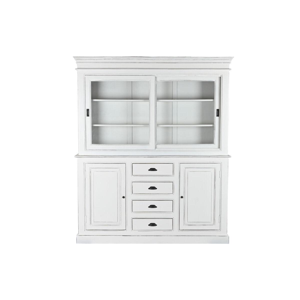 Vitrina Home ESPRIT Blanco Cristal Madera de mango 170 x 45 x 200 cm