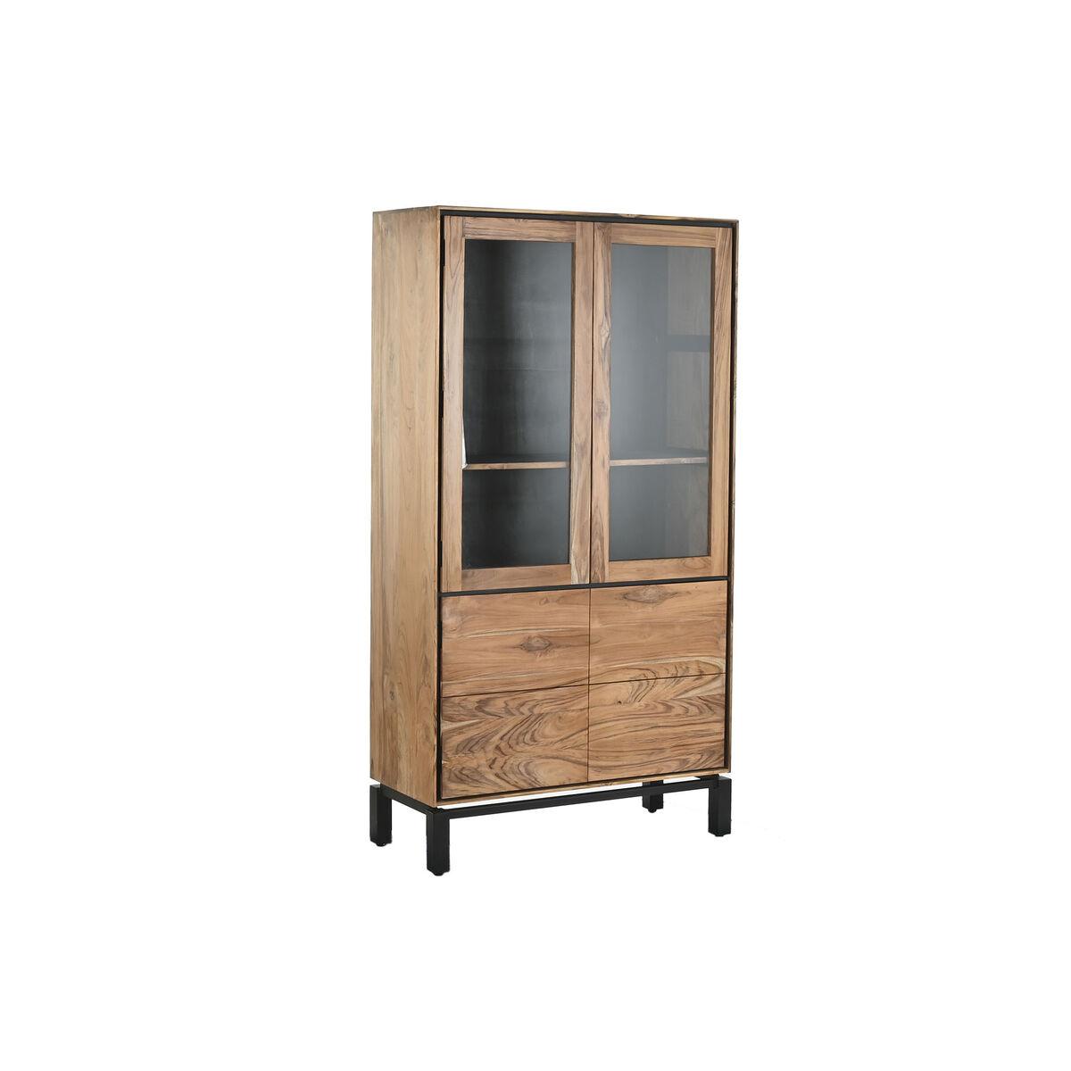 Vitrina Home ESPRIT Marrón Negro Teca Acacia 100 x 40 x 185 cm