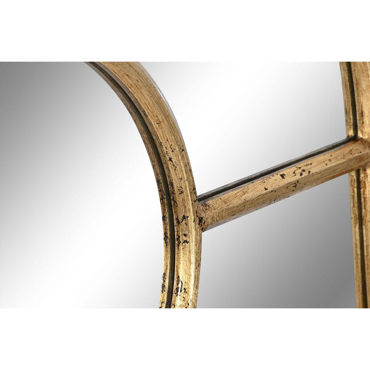 Espejo de pared Home ESPRIT Blanco Dorado Ventana 68 x 4 x 128 cm