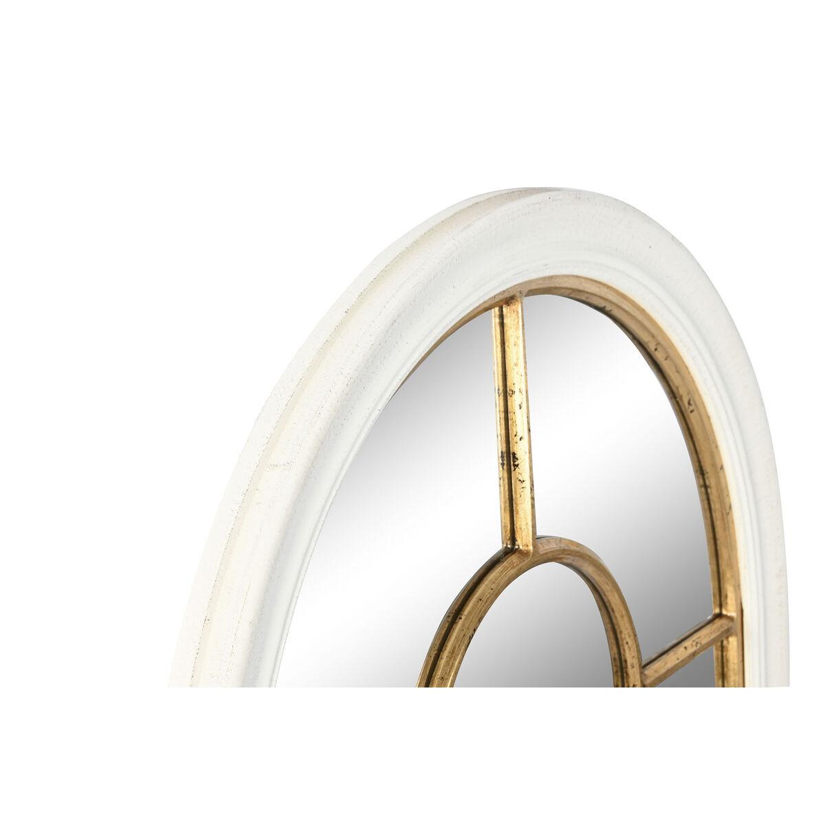 Espejo de pared Home ESPRIT Blanco Dorado Ventana 68 x 4 x 128 cm