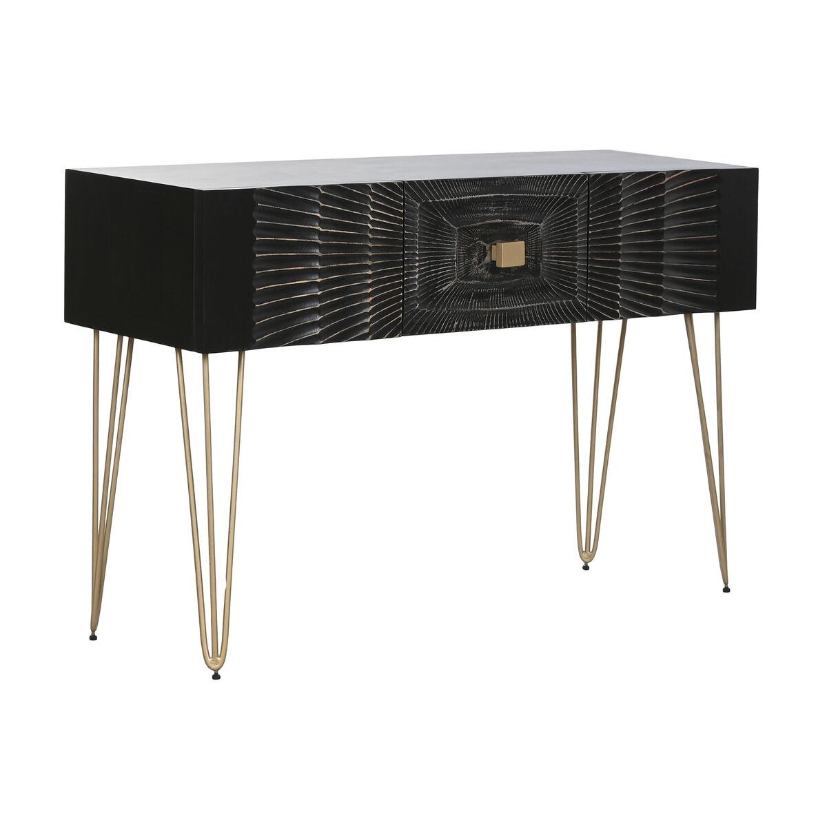 Consola Home ESPRIT Negro Dorado 120 x 38 x 76 cm
