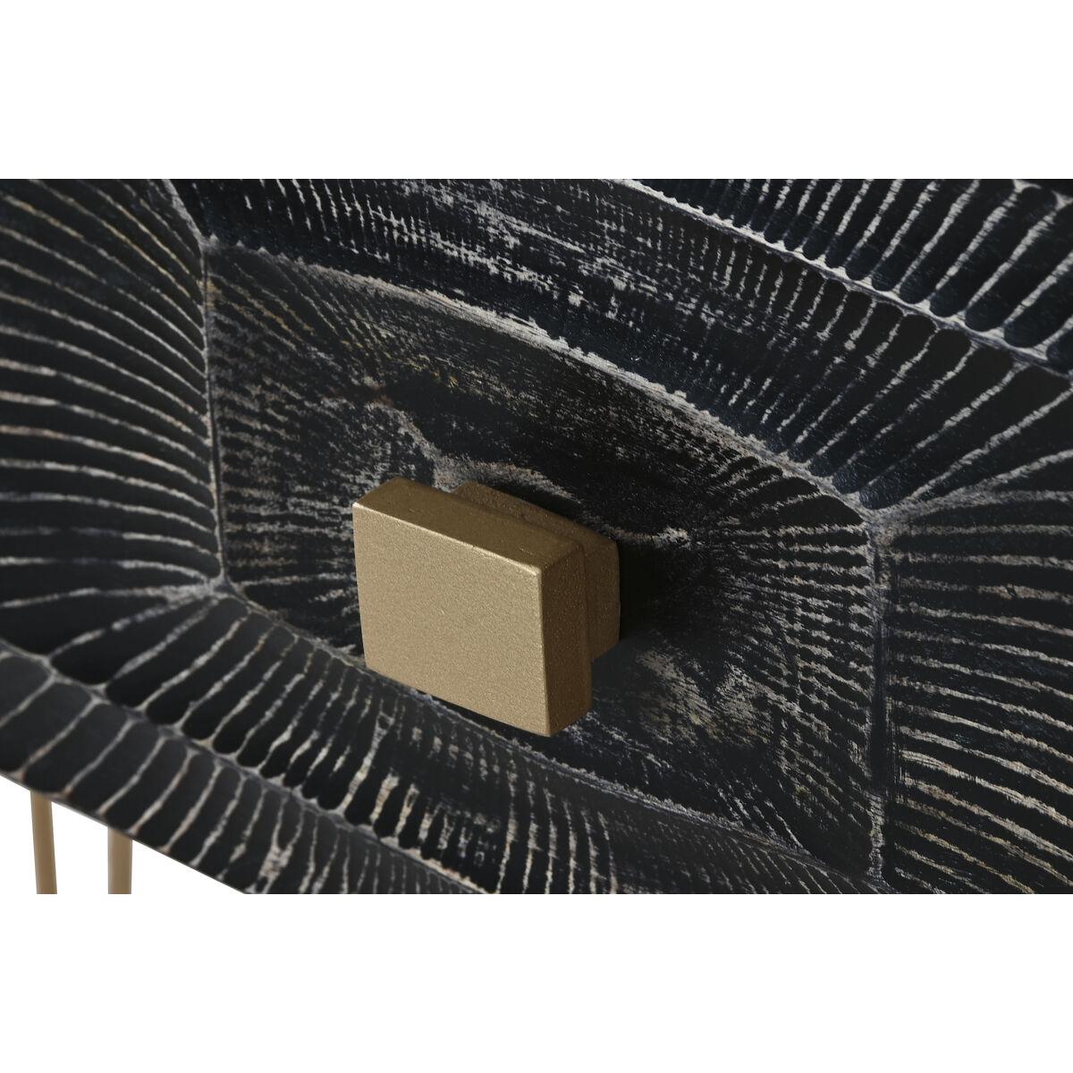 Consola Home ESPRIT Negro Dorado 120 x 38 x 76 cm