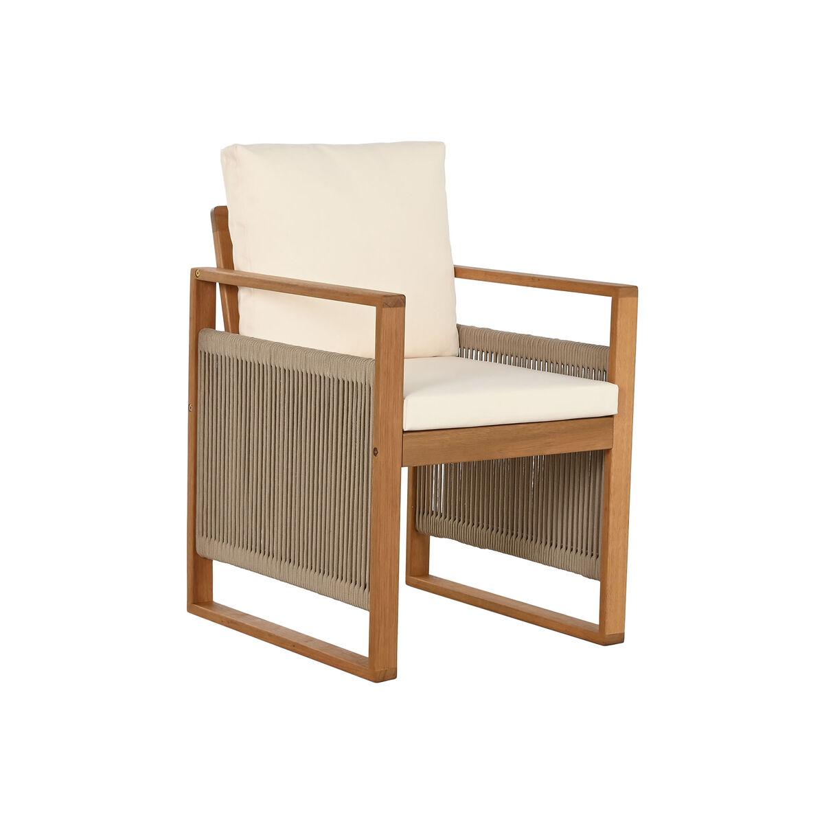 Conjunto de Mesa con Sillas Home ESPRIT Marrón Cuerda Madera de eucalipto 230 x 100 x 75 cm