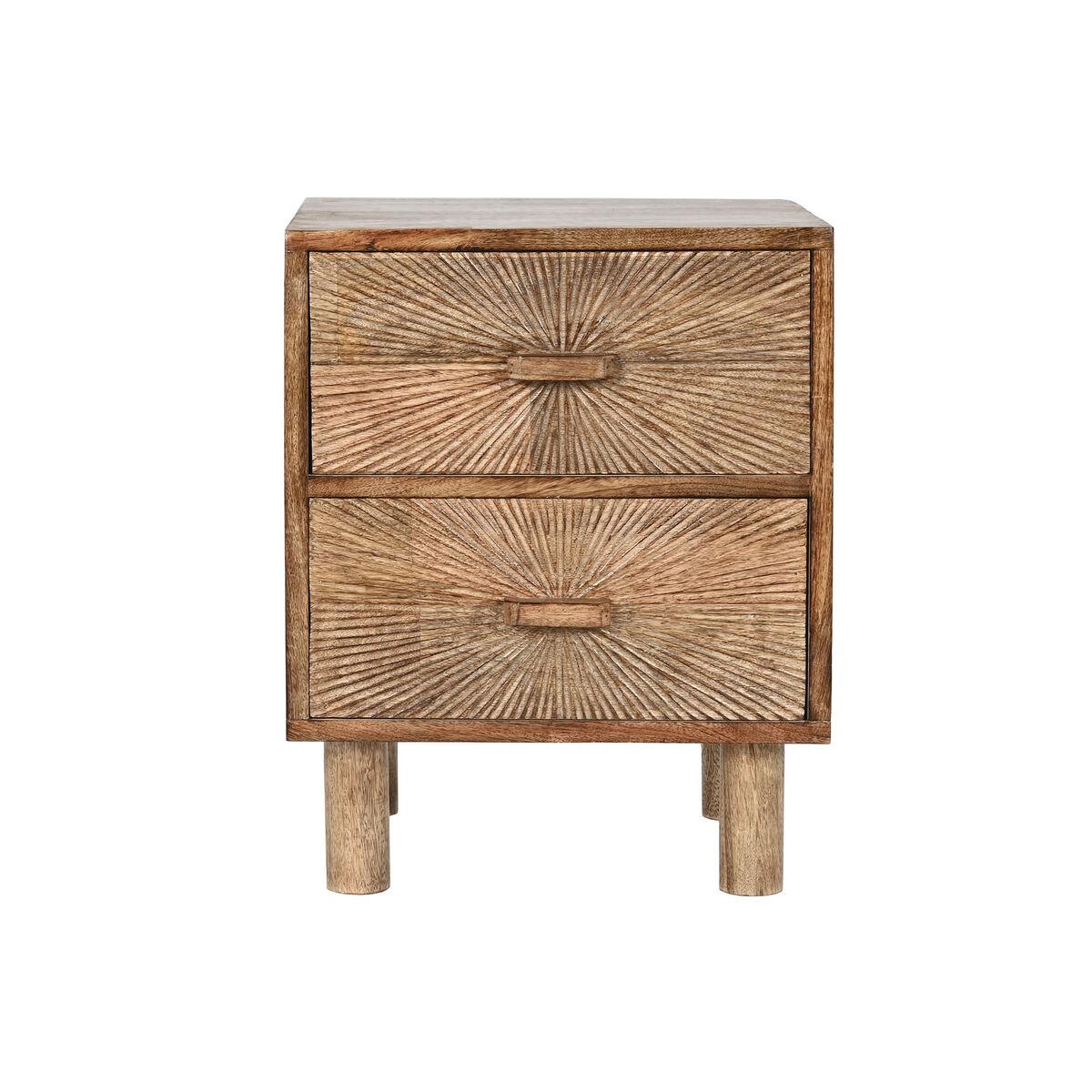 Mesita de Noche Home ESPRIT Natural 40 x 34 x 50 cm