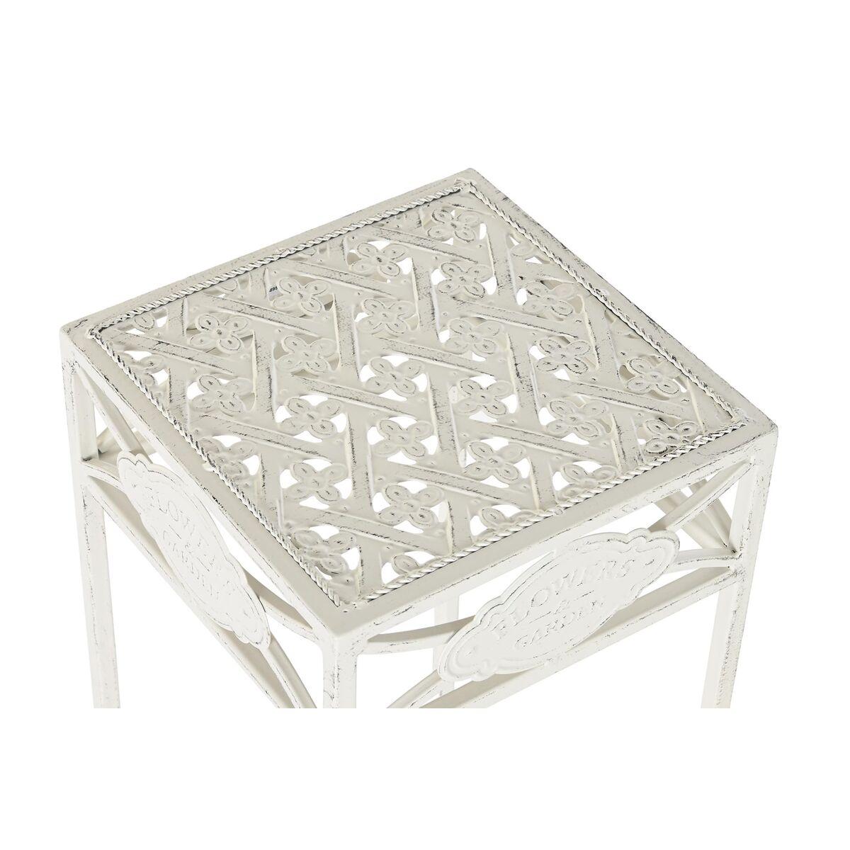 Juego de 3 mesas Home ESPRIT Blanco 30 x 30 x 70 cm (3 Piezas)