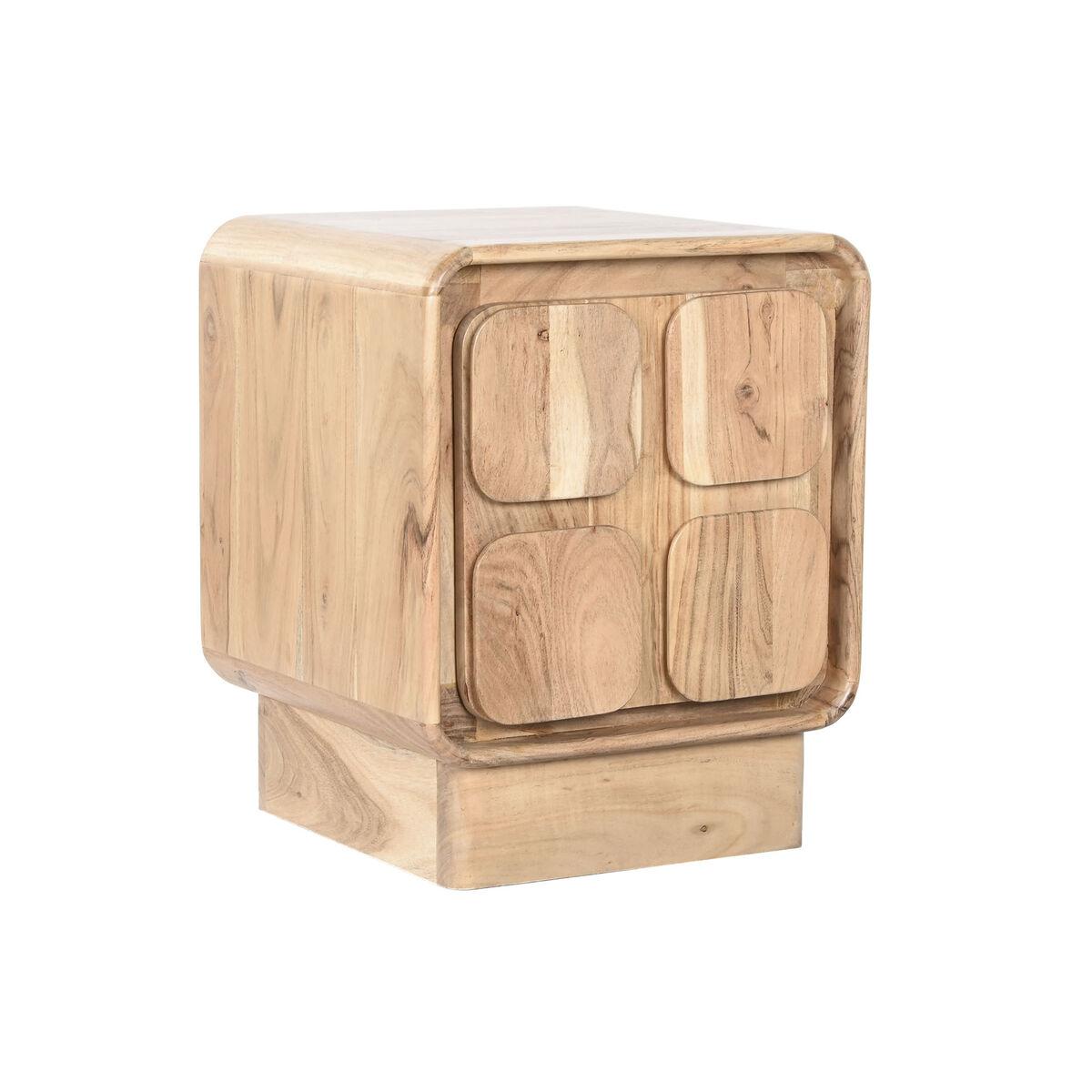 Mesita de Noche Home ESPRIT Natural 40 x 40 x 50 cm