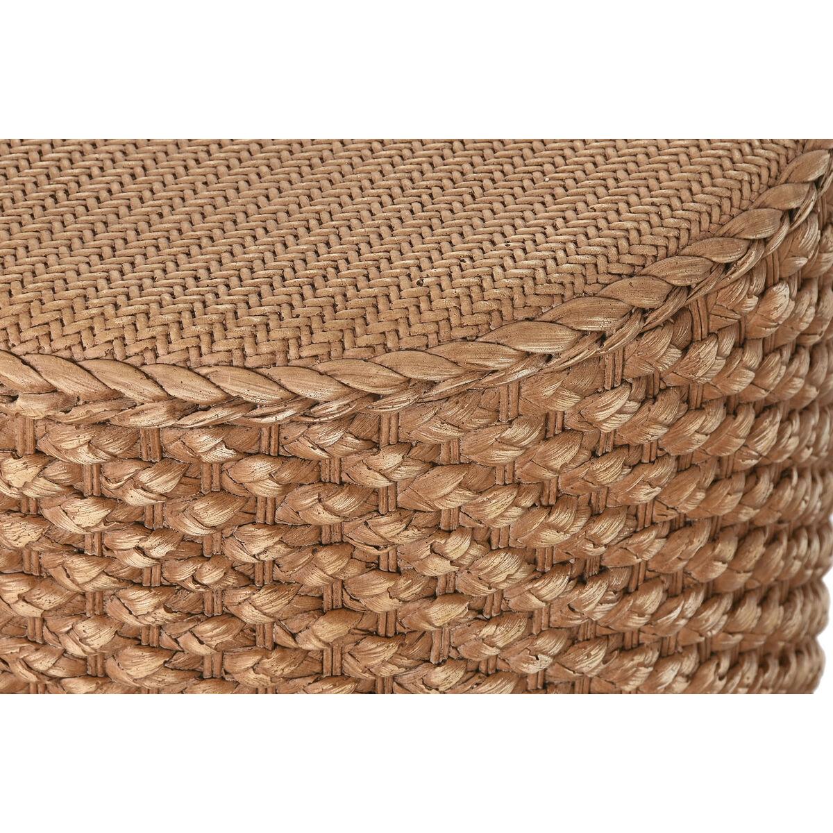 Mesa auxiliar Home ESPRIT Marrón claro 36,5 x 36,5 x 44 cm