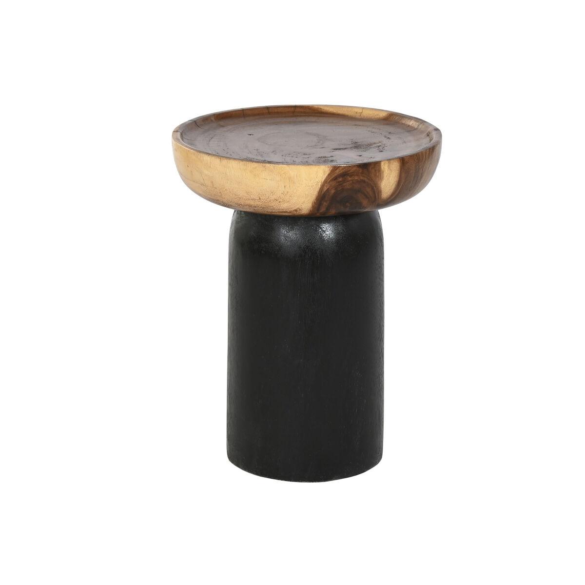 Mesa auxiliar Home ESPRIT Negro Natural 35 x 35 x 46 cm