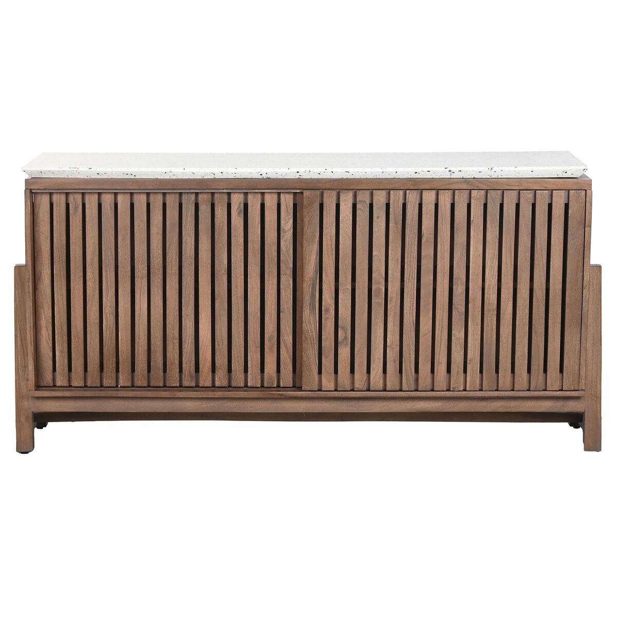 Aparador Home ESPRIT Acacia Terrazo 146 x 46 x 82 cm