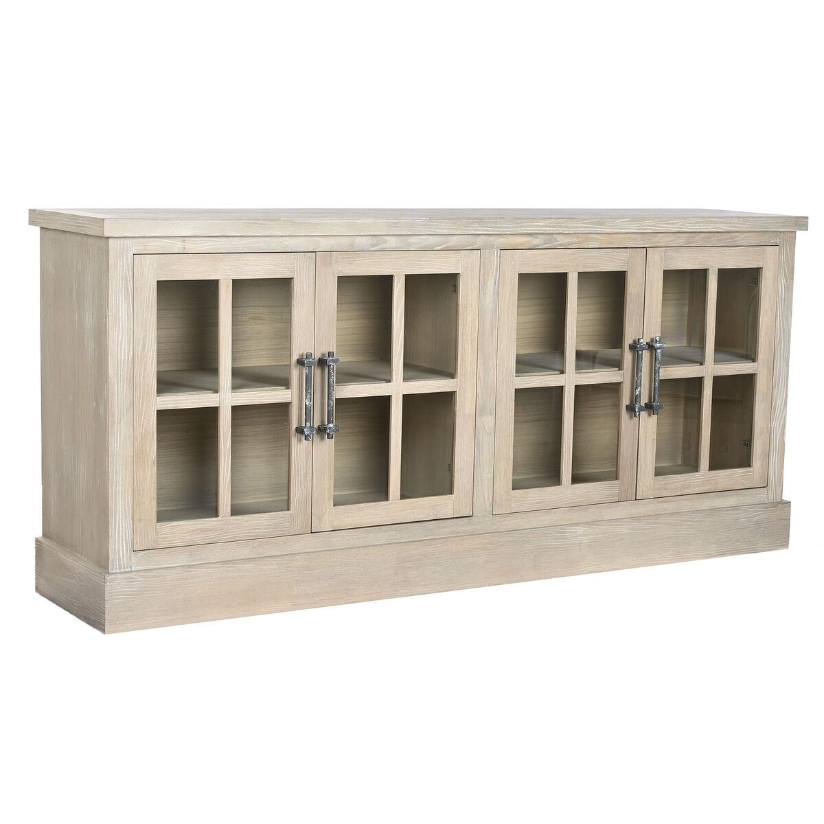 Aparador Home ESPRIT Natural Madera Cristal 180 x 40 x 82 cm