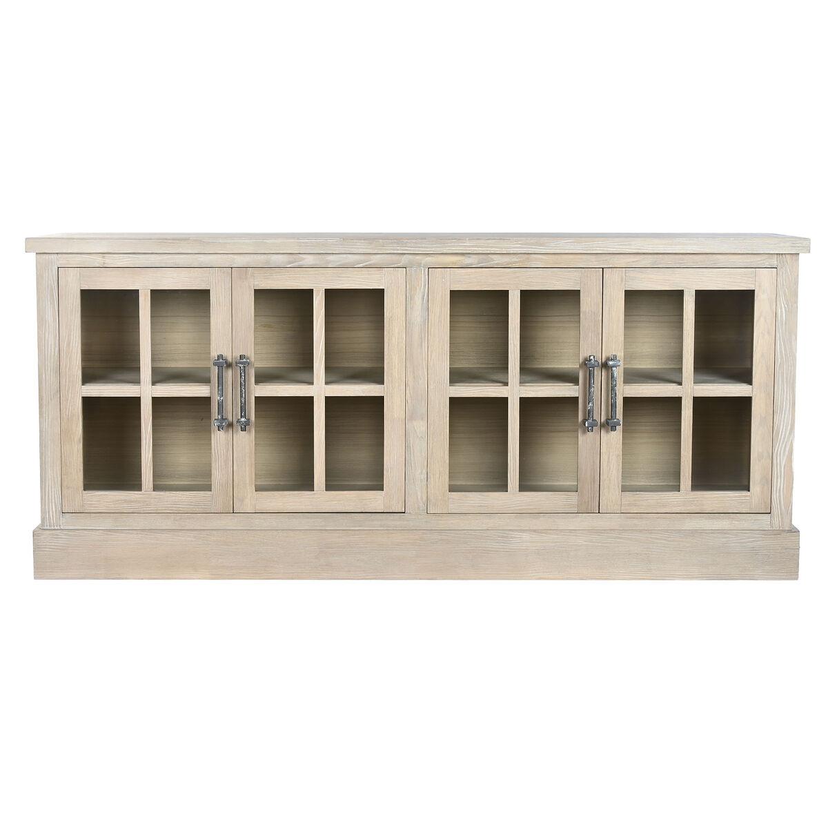 Aparador Home ESPRIT Natural Madera Cristal 180 x 40 x 82 cm