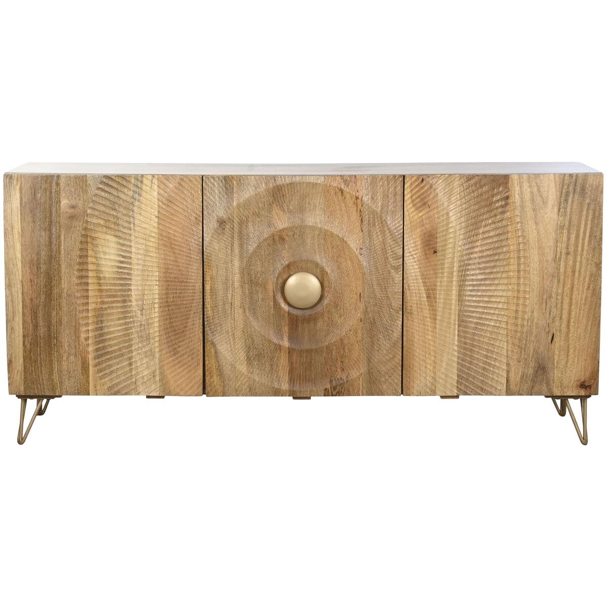 Aparador Home ESPRIT Dorado Natural Metal Madera de mango 160 x 45 x 75 cm