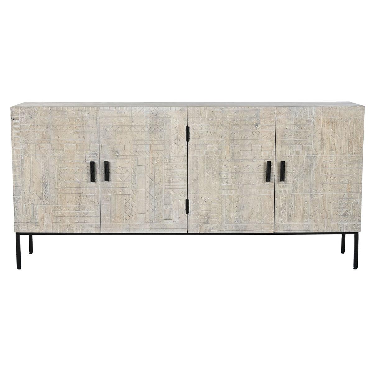 Aparador Home ESPRIT Blanco Metal Madera de mango 180 x 40 x 85 cm