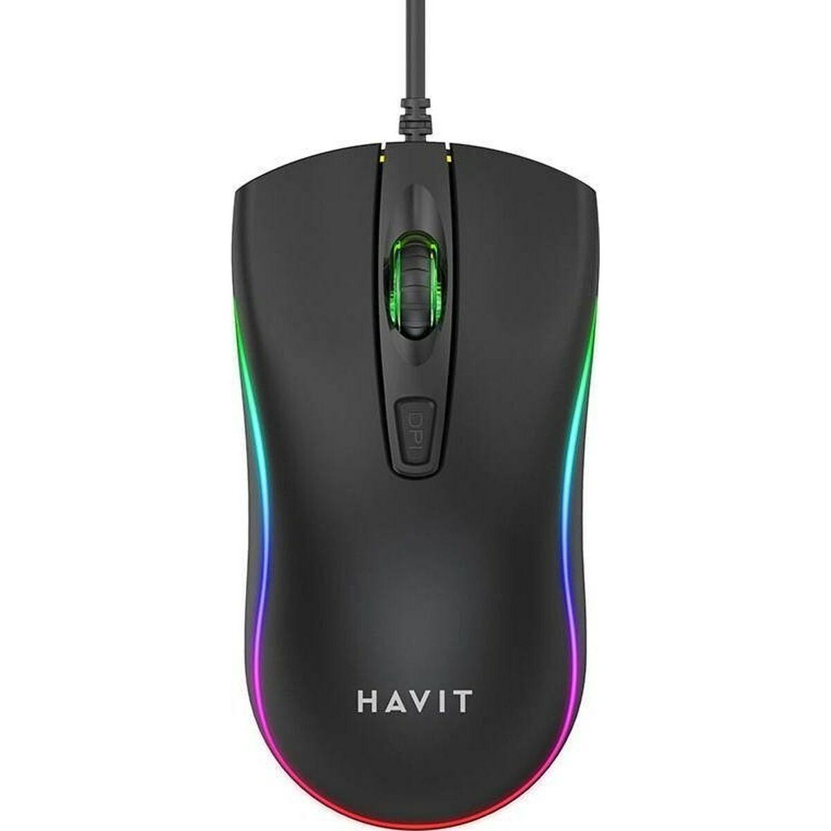 Ratón Gaming Havit MS72 Negro Estampado 1200 DPI