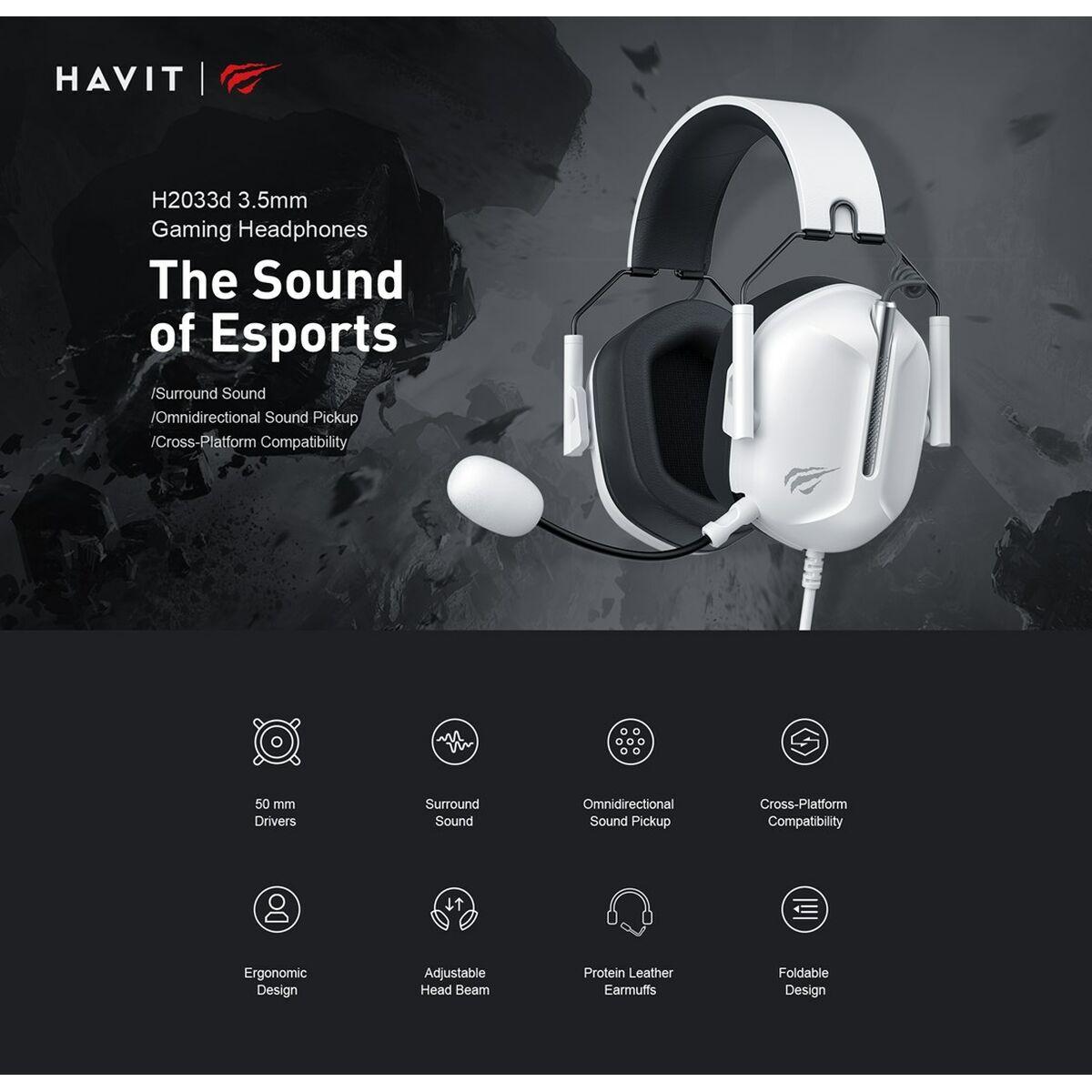 Auriculares con Micrófono Gaming Havit H2033d