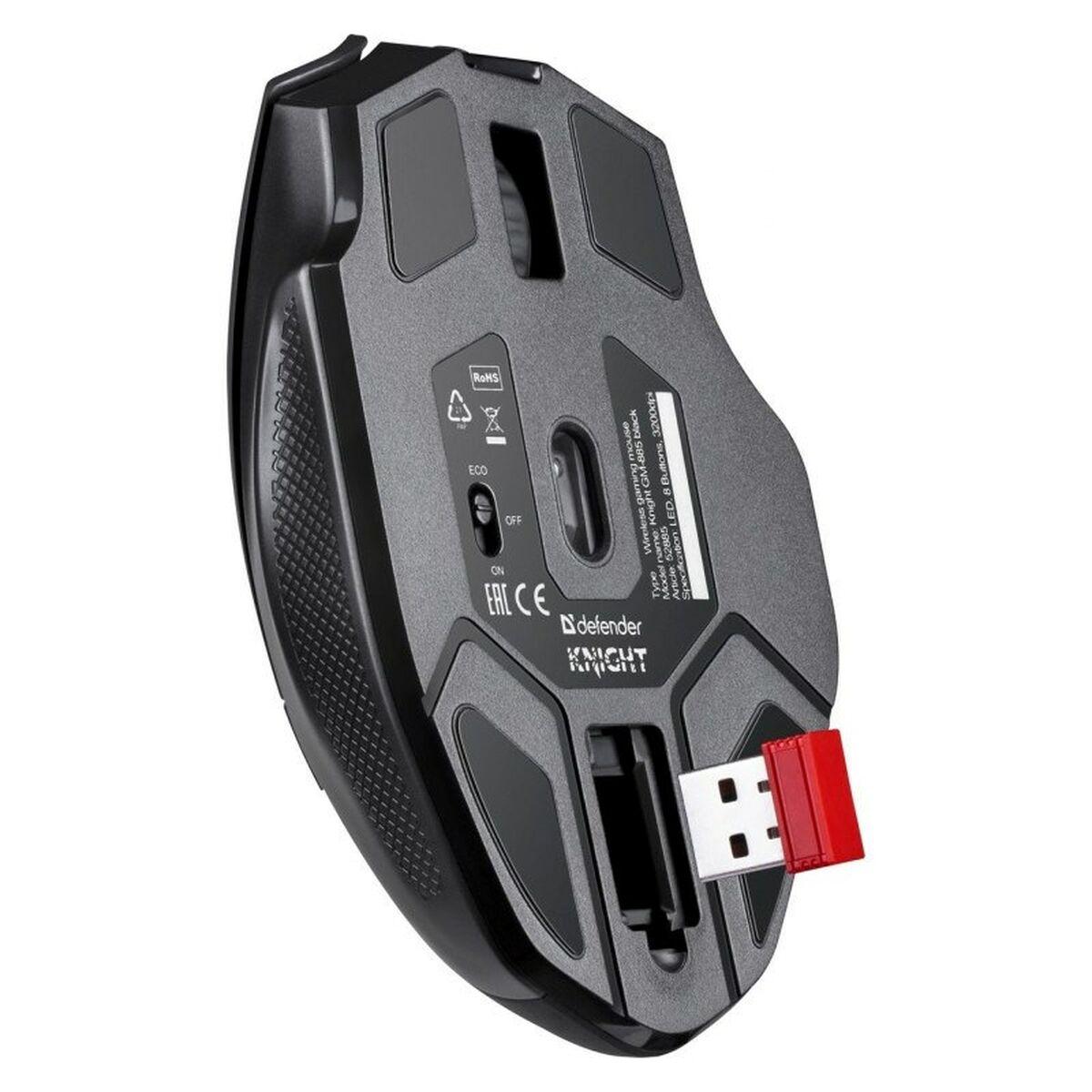 Ratón Gaming Defender GM-885 KNIGHT Negro 3200 DPI
