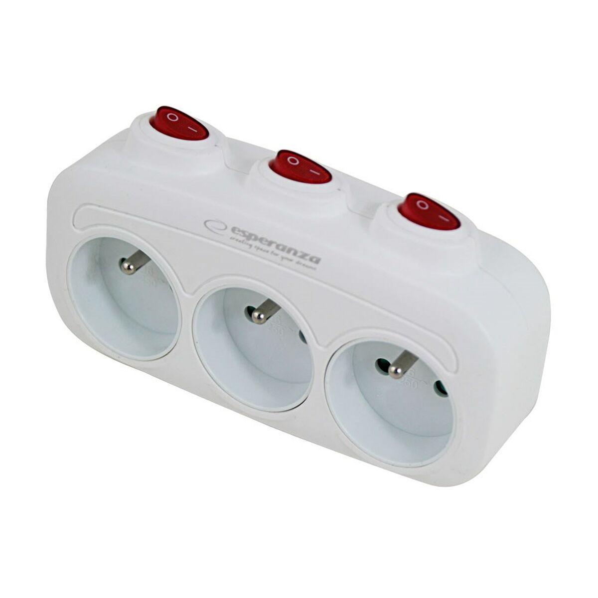 Ladrón de enchufe Esperanza ELK307W 3 Enchufes