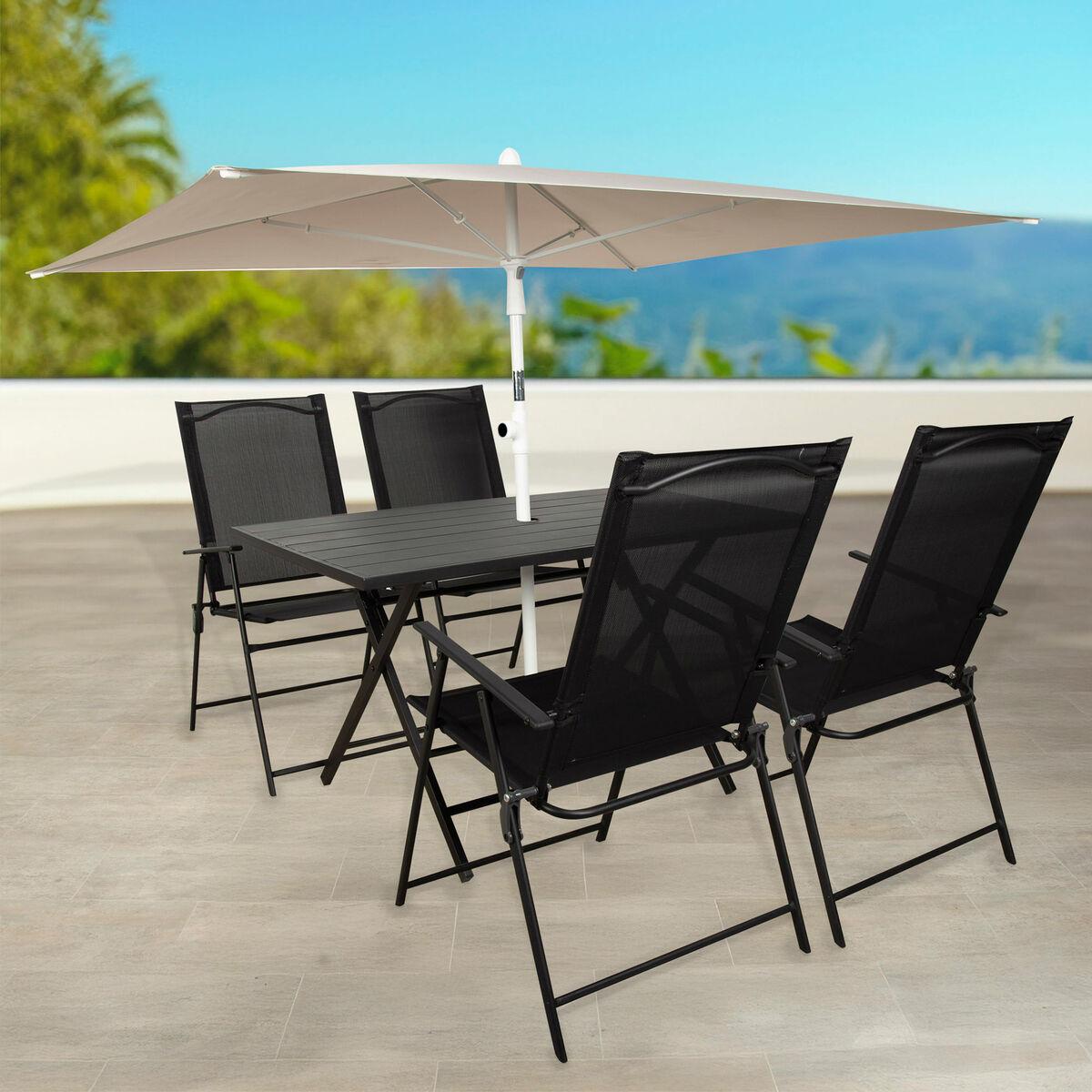 Sombrilla Aktive 180 x 220 x 145 cm Gris oscuro