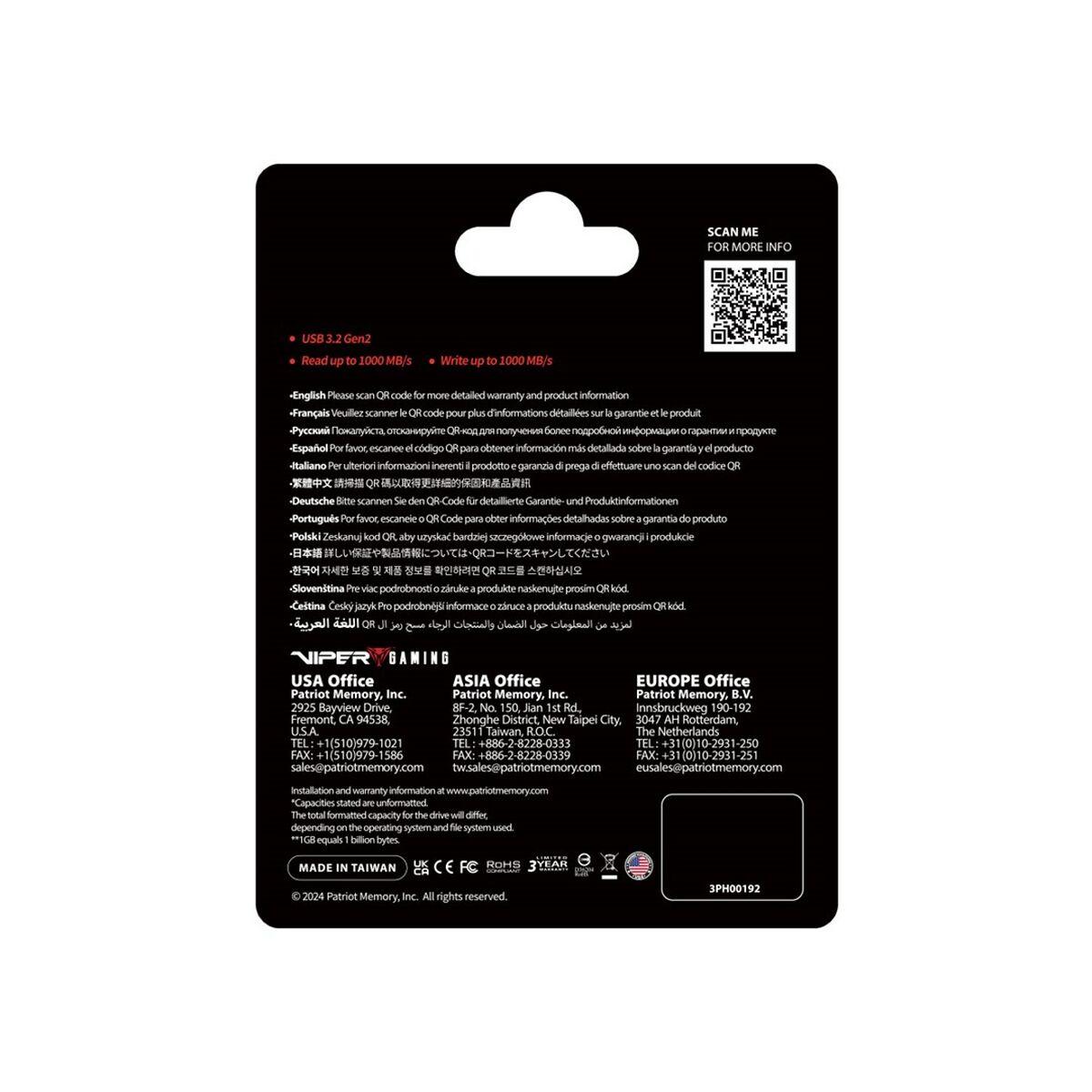 Memoria USB Patriot Memory PVP301TB28UDG