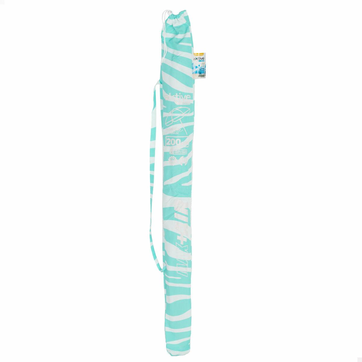 Sombrilla de playa Aktive Azul 200 x 195 x 200 cm (6 Unidades)