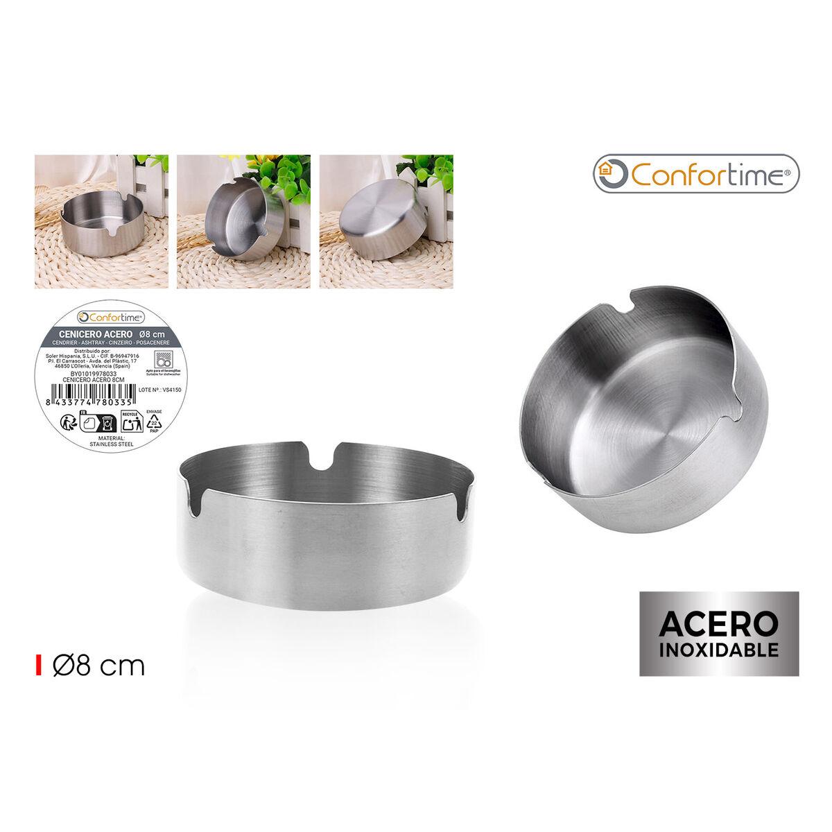 Cenicero Confortime Acero 8 cm (36 Unidades)