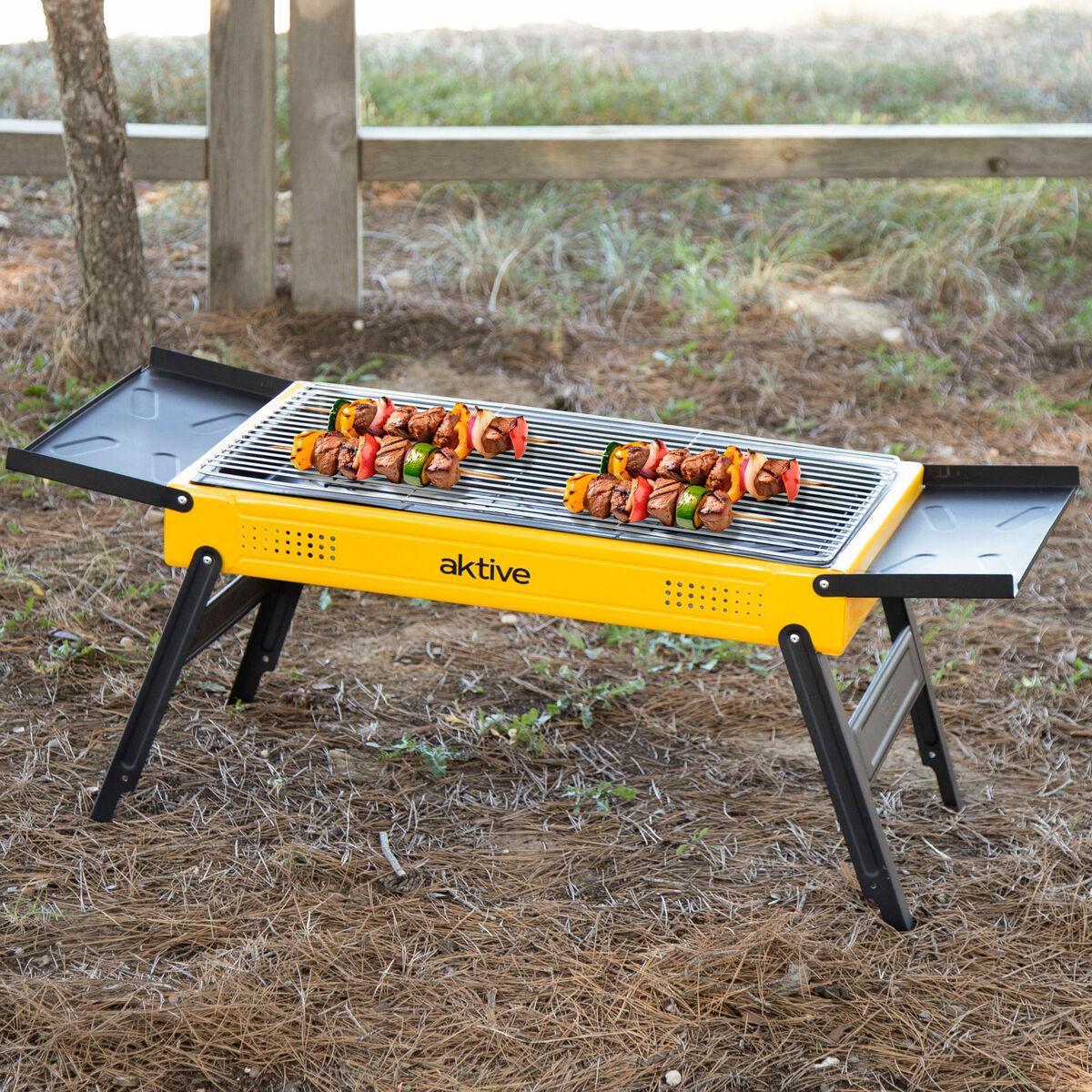 Barbacoa Portátil Aktive Acero 89 x 33 x 33 cm Amarillo