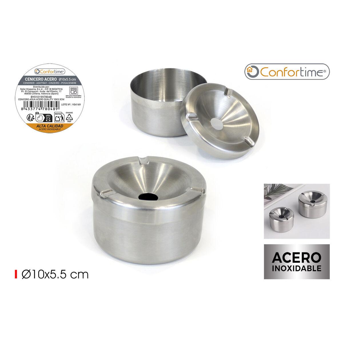 Cenicero Confortime Acero 10 x 5,5 cm (12 Unidades)