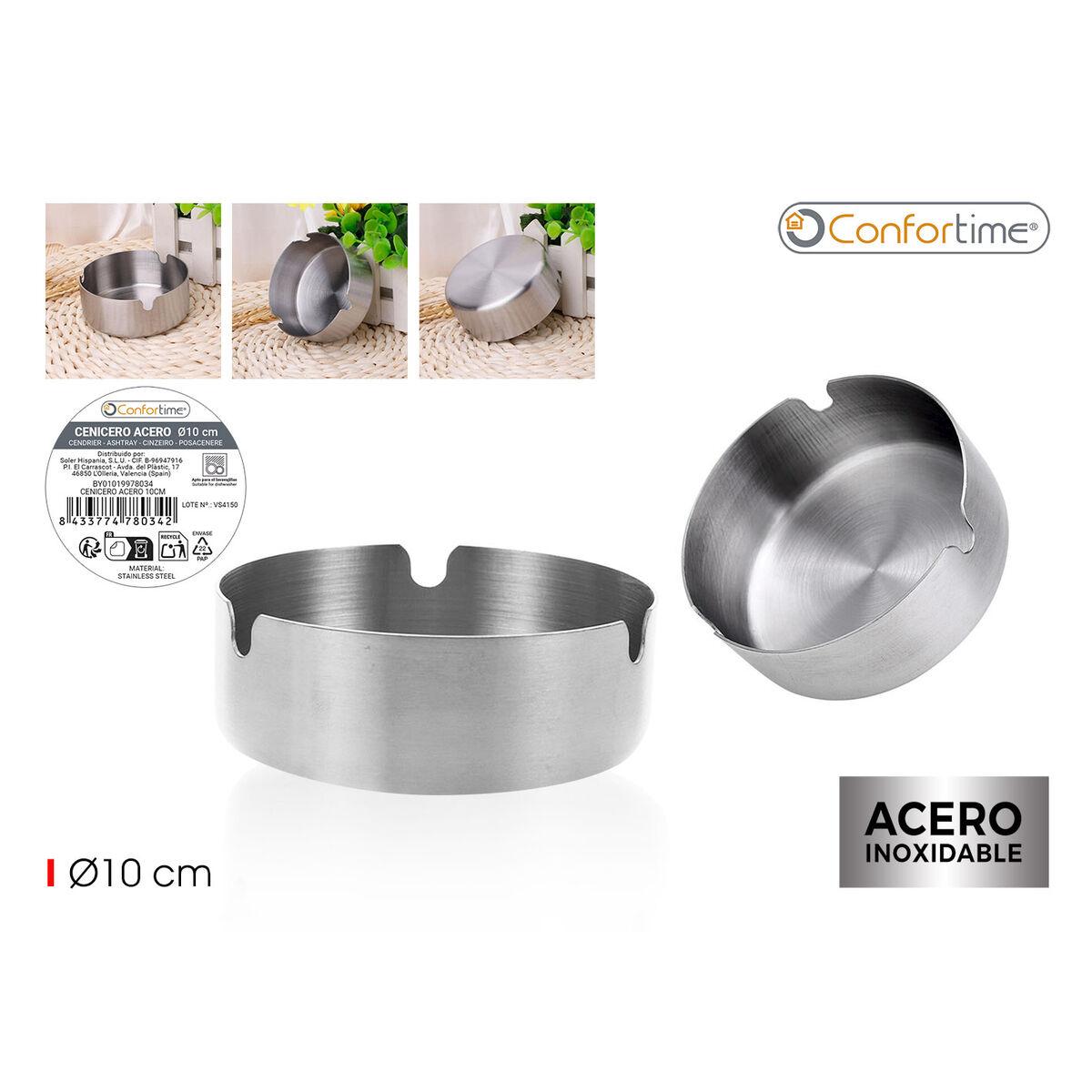 Cenicero Confortime Acero 10 cm (36 Unidades)