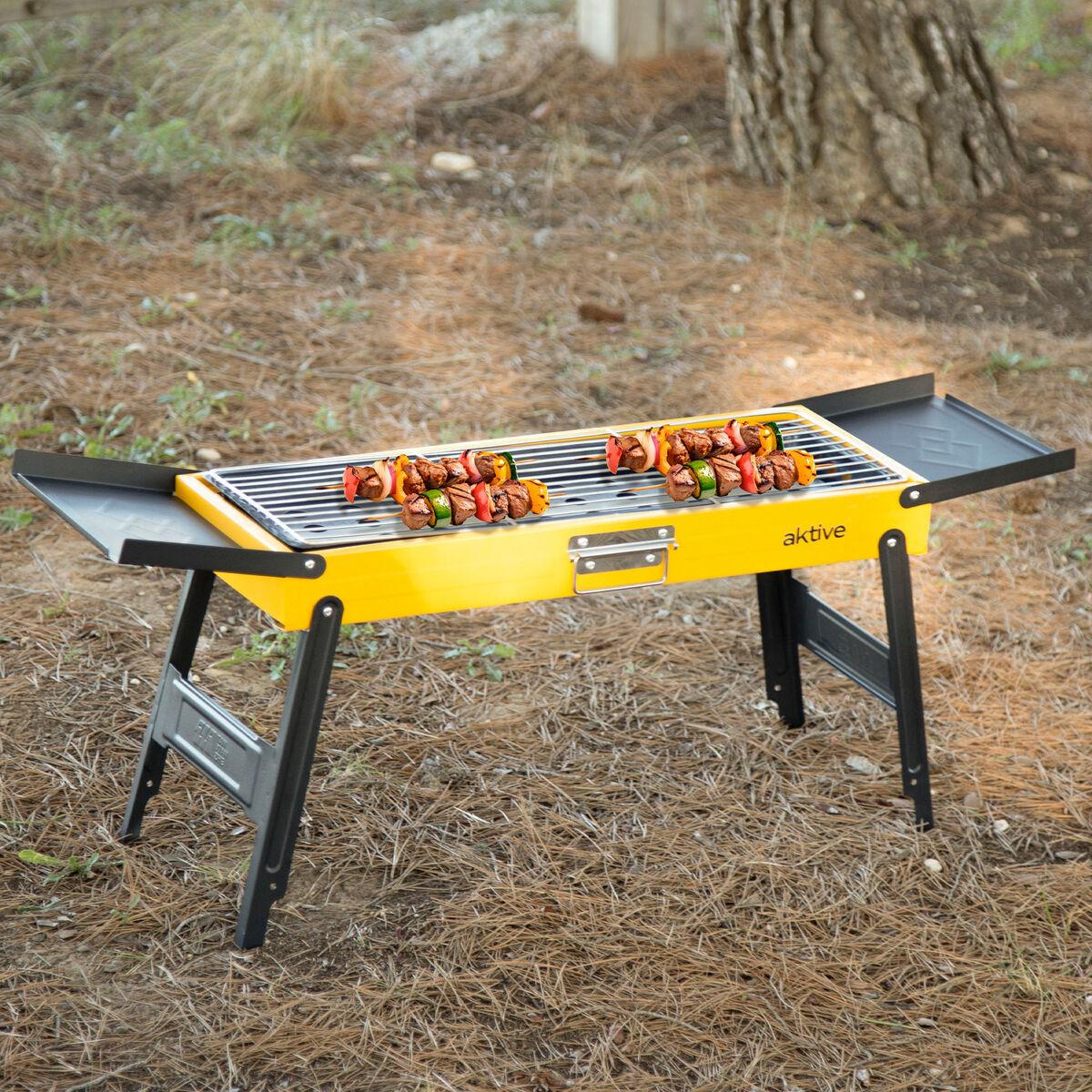 Barbacoa Portátil Aktive Acero 89 x 32 x 22 cm Amarillo