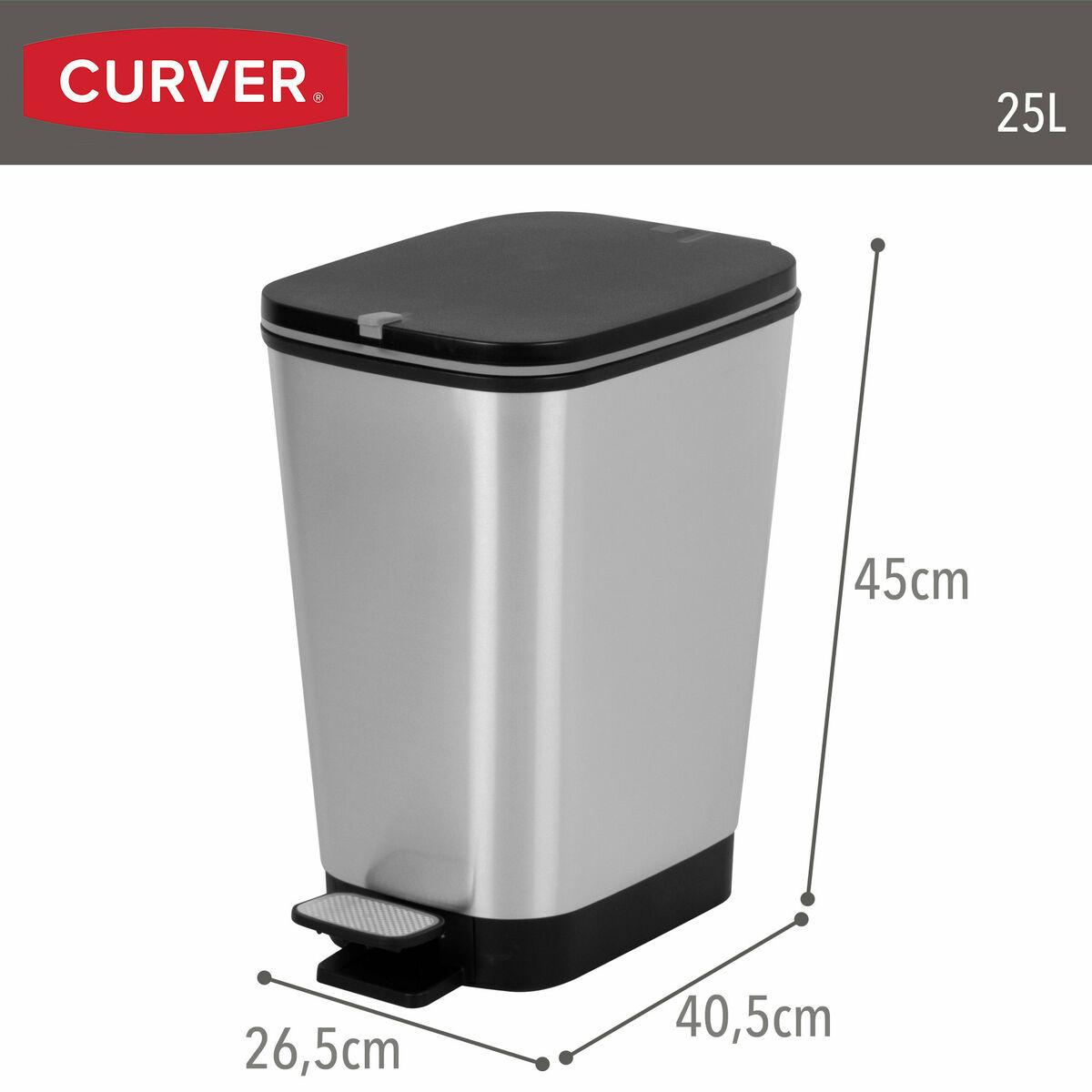 Cubo de basura Curver Gris Plástico 25 L (4 Unidades)
