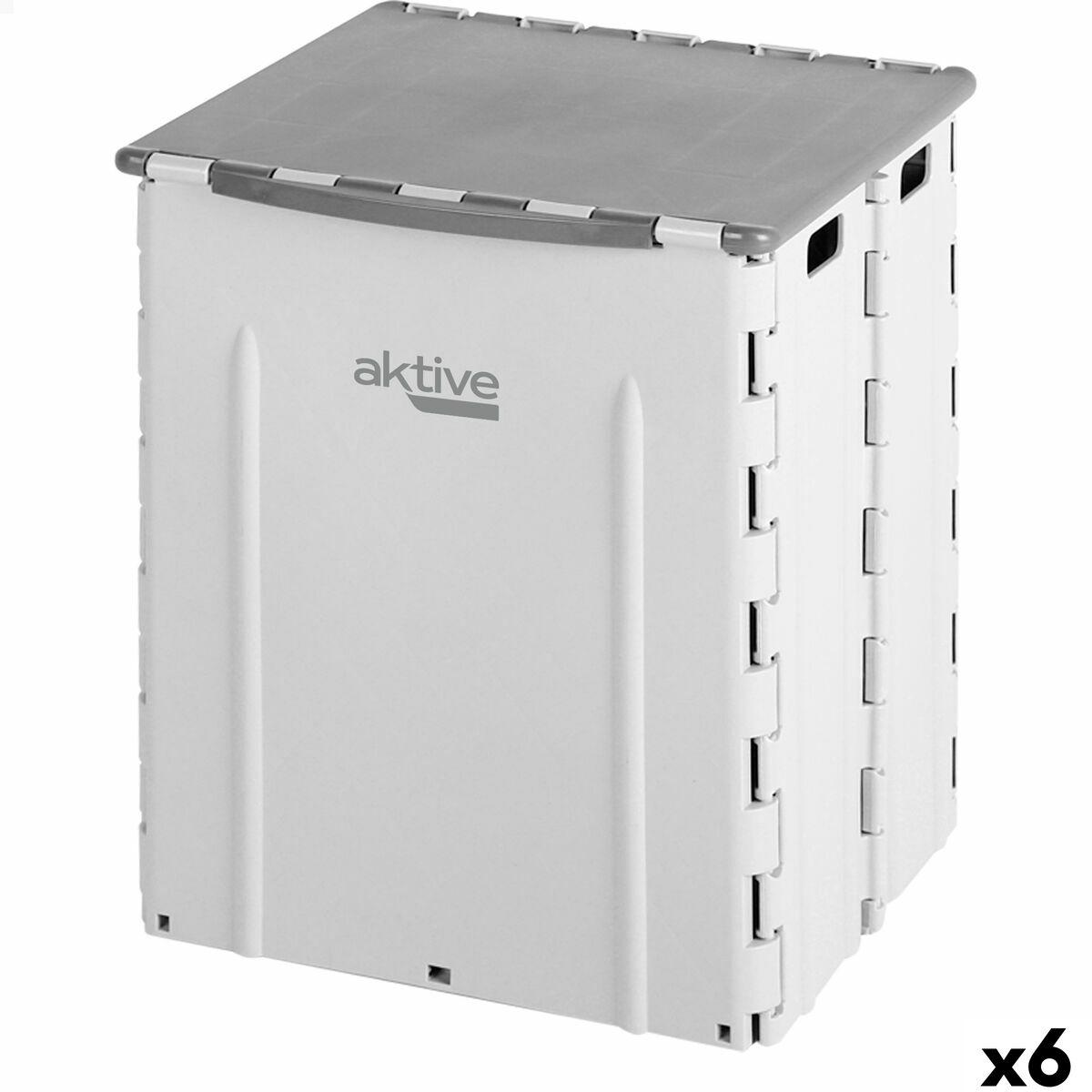 Cubo de basura Aktive Polipropileno TPR 31 x 38 x 27 cm (6 Unidades)