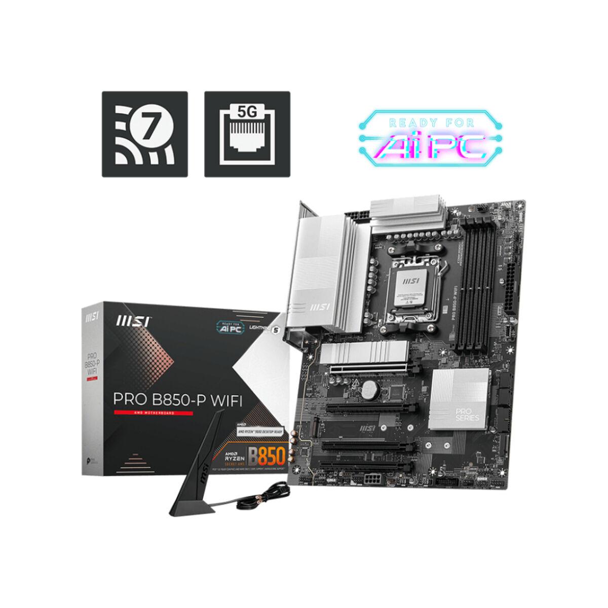 Placa Base MSI PRO B850-P WIFI Intel Wi-Fi 6 AMD AM5 AMD B850