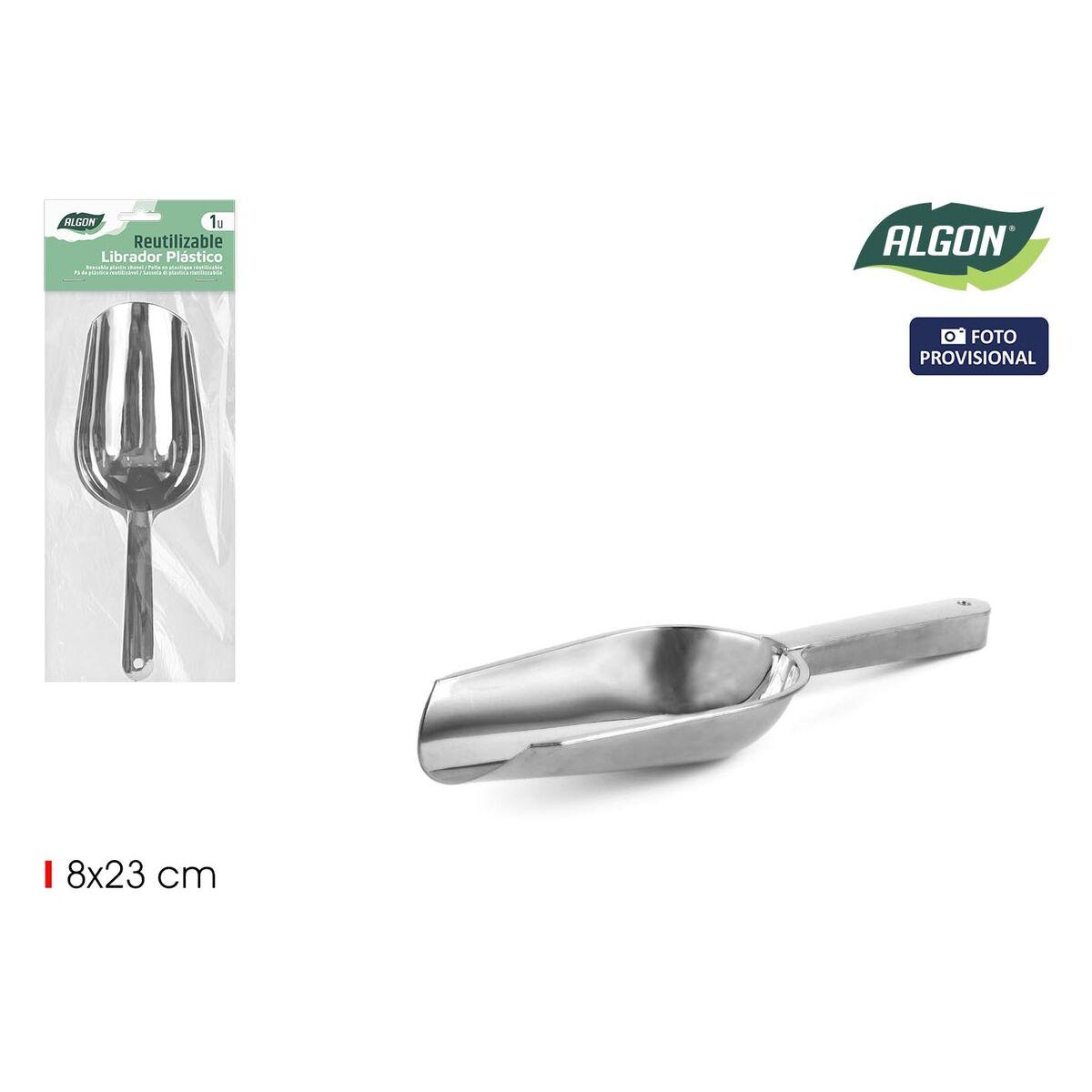 Pala recogedora Algon PS PLATA 8 x 23 cm (24 Unidades)