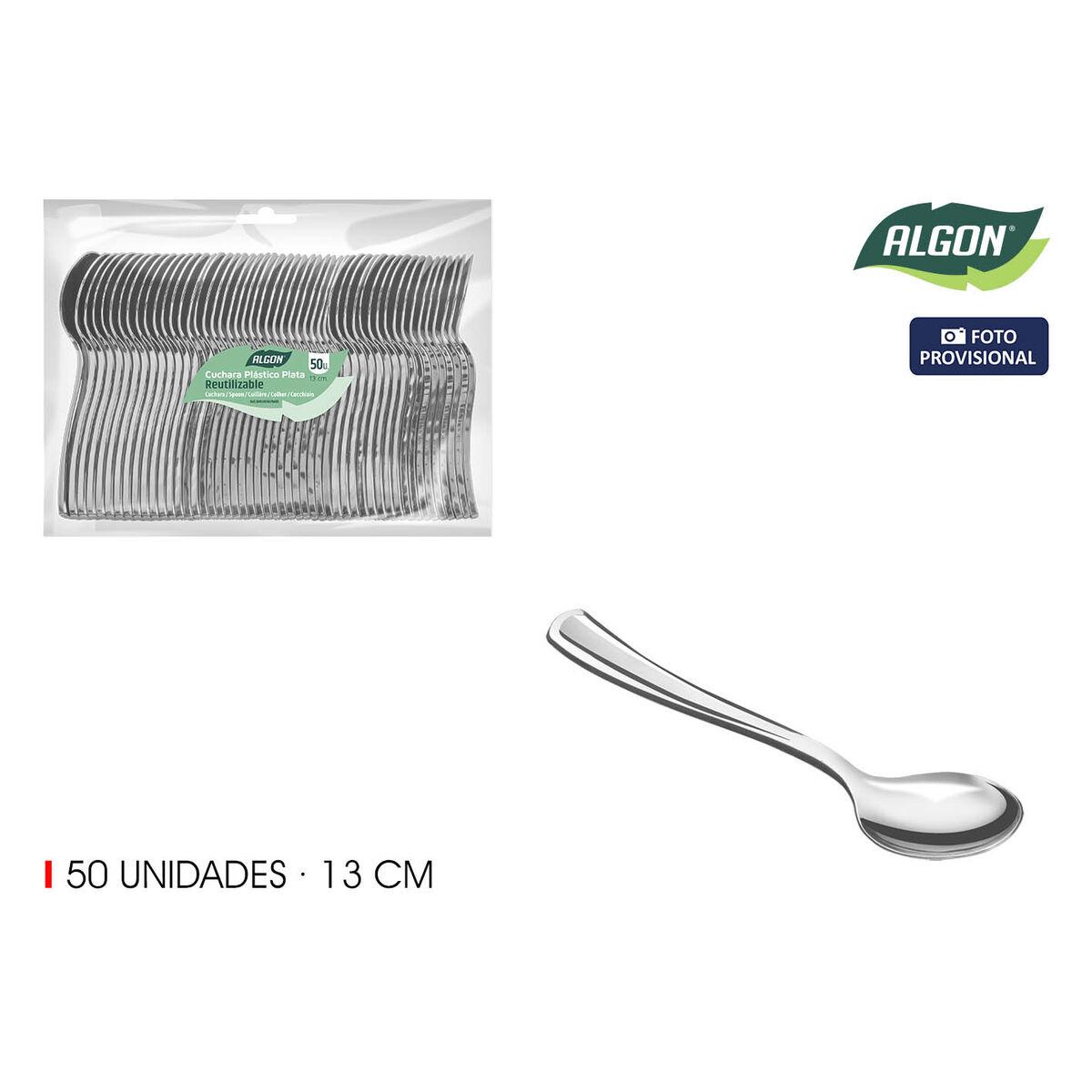 Set de cucharas de postre Algon 13 cm 50 Piezas (18 Unidades)
