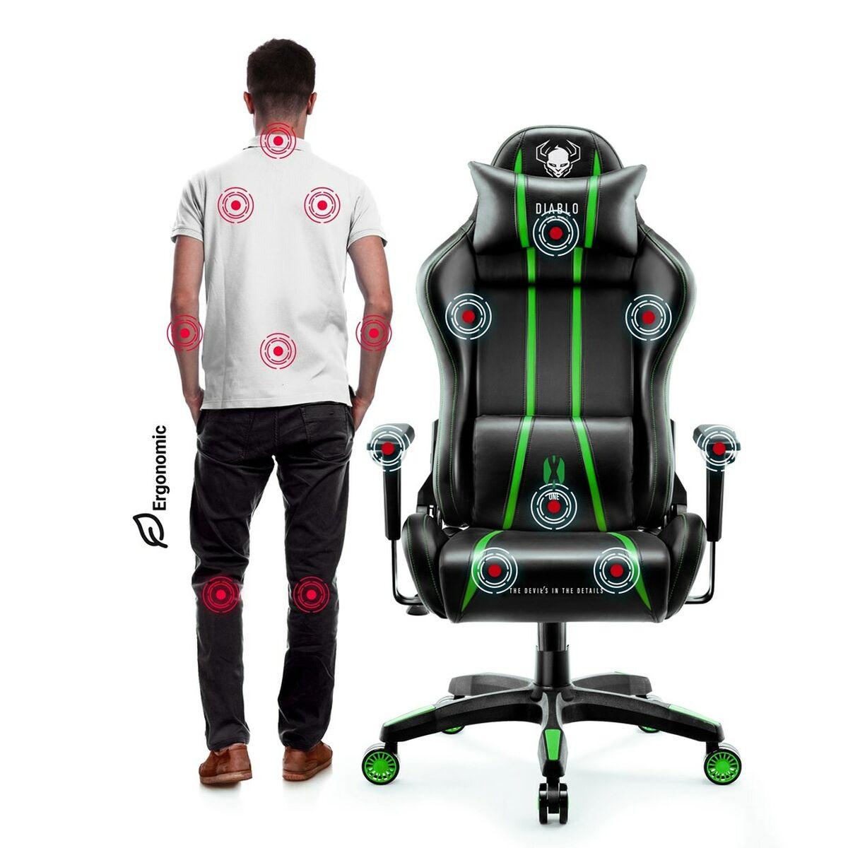 Silla Gaming Diablo Chairs Diablo X-One 2.0 Normal Size Negro Verde
