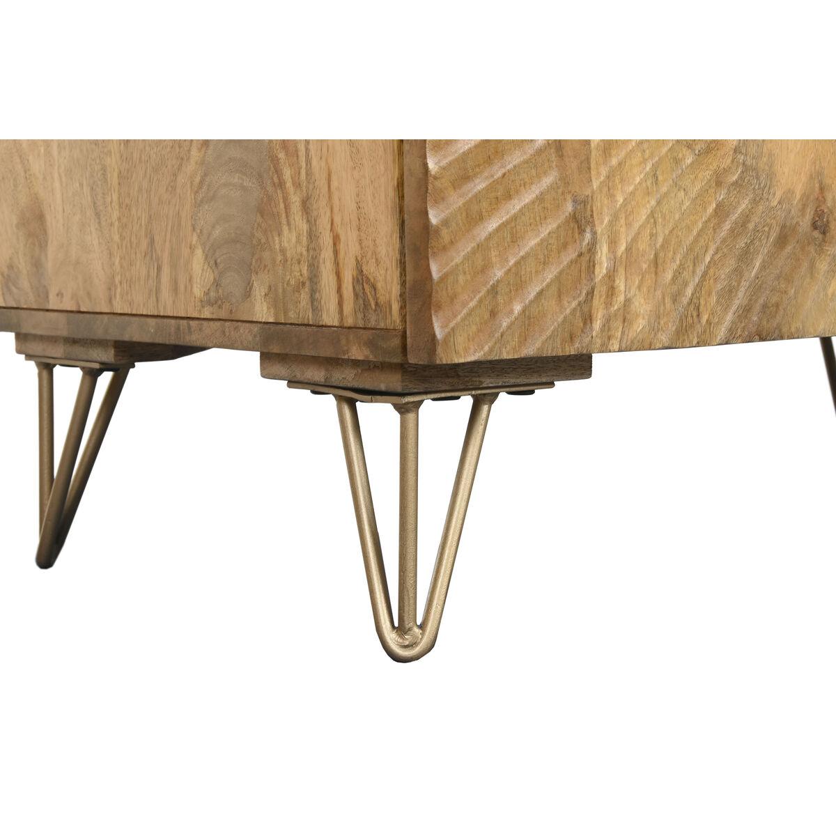 Aparador Home ESPRIT Dorado Natural Metal Madera de mango 81 x 45 x 75 cm