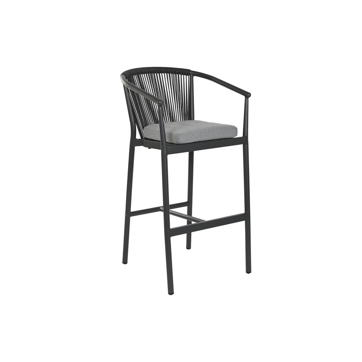 Taburete Home ESPRIT Aluminio ratán sintético 57 x 61 x 108 cm